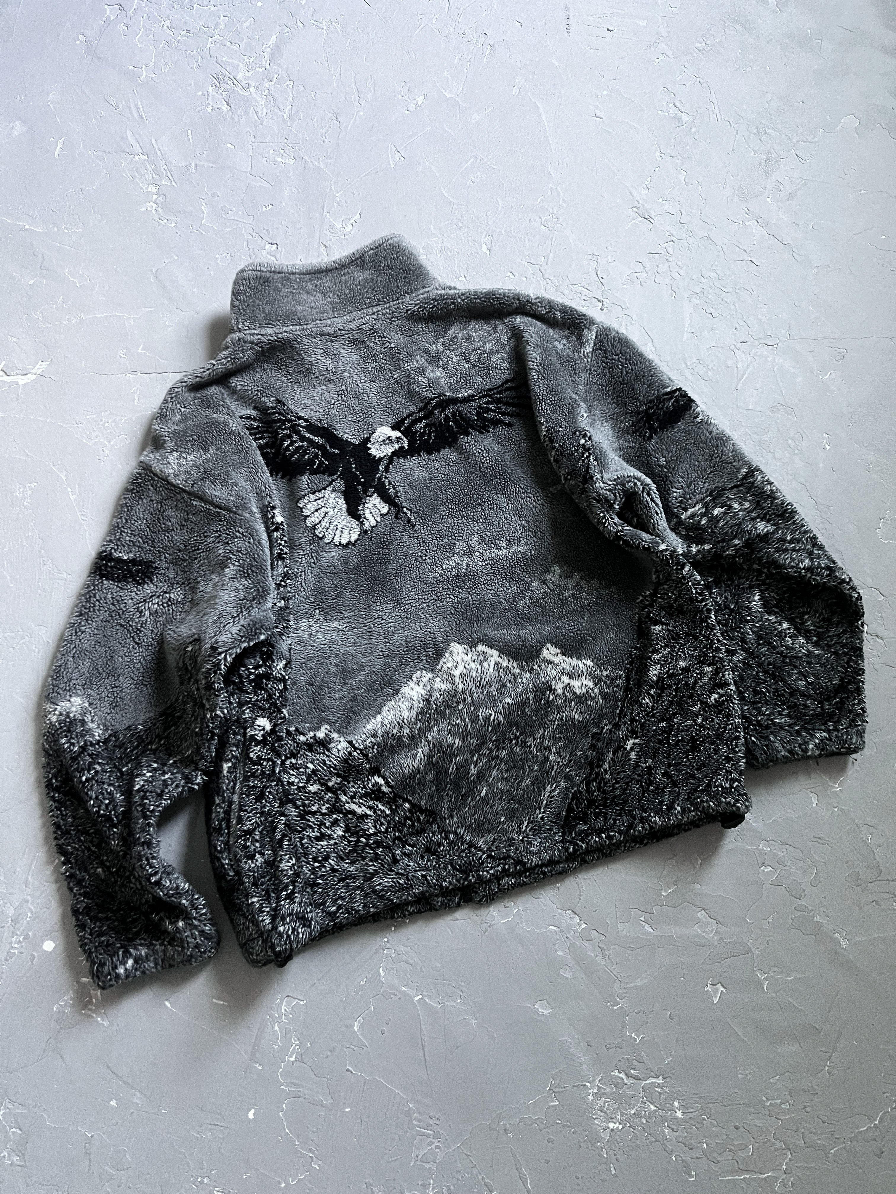 1990s Eagle Deep Pile Fleece Jacket [XL]