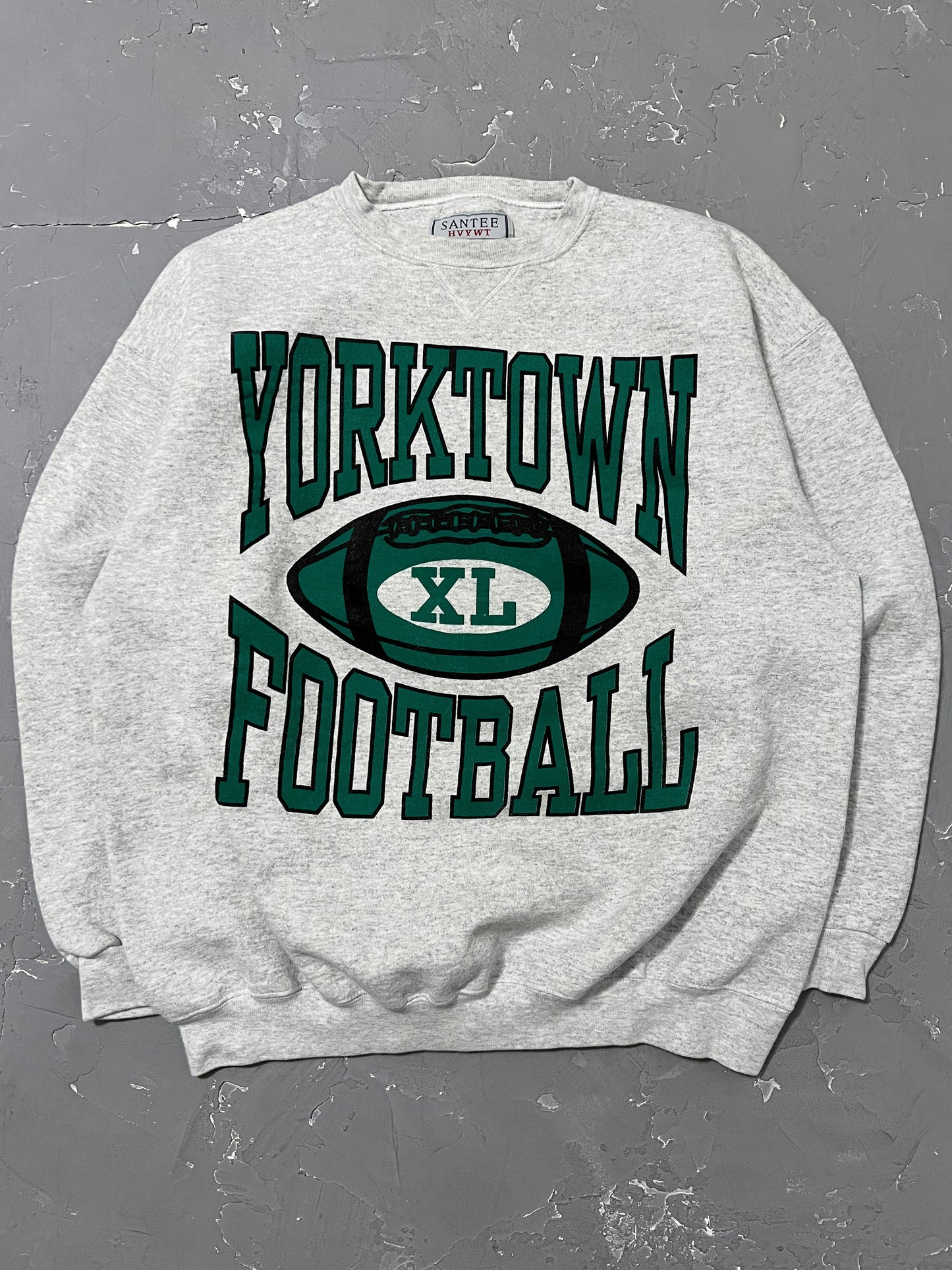 1990s Heather Gray “Yorktown Football” Sweatshirt [L]