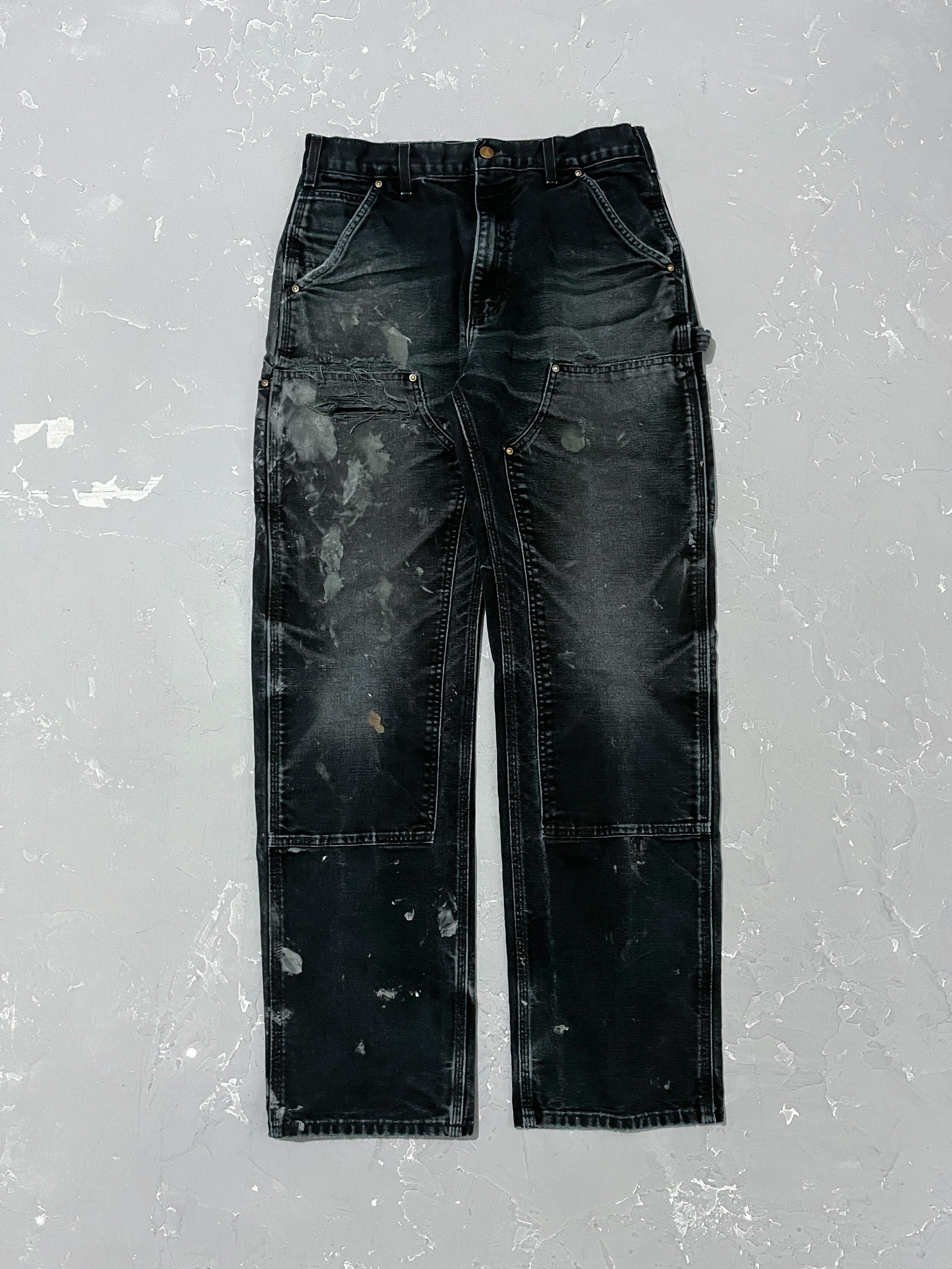 Carhartt Faded Black Painted Double Knee Pants [32 x 32]