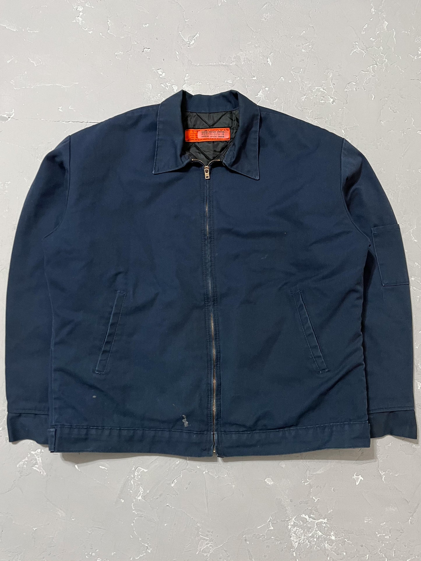 Navy Quilt Lined Work Jacket [L]