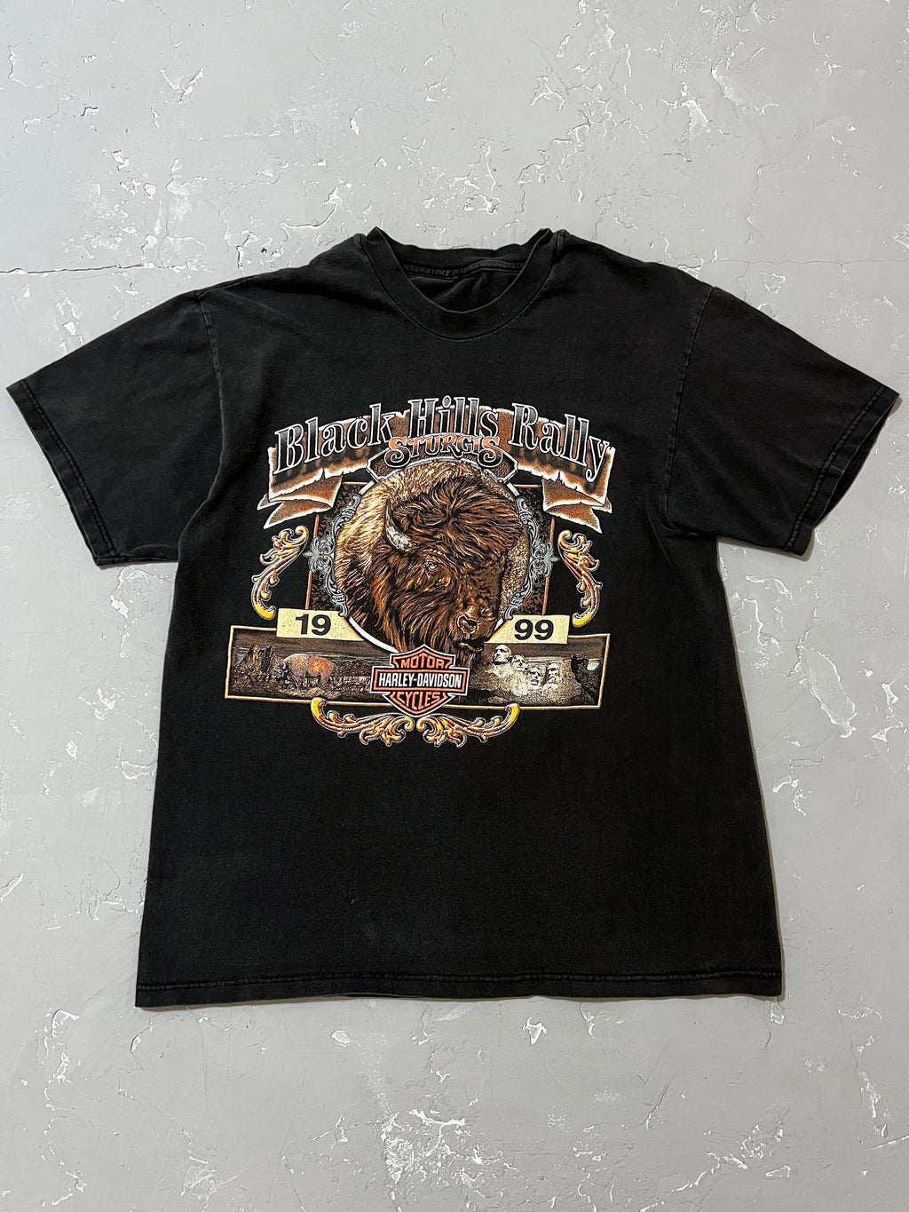 1999 Faded Black Harley Davidson “Black Hills Rally” Tee [M]
