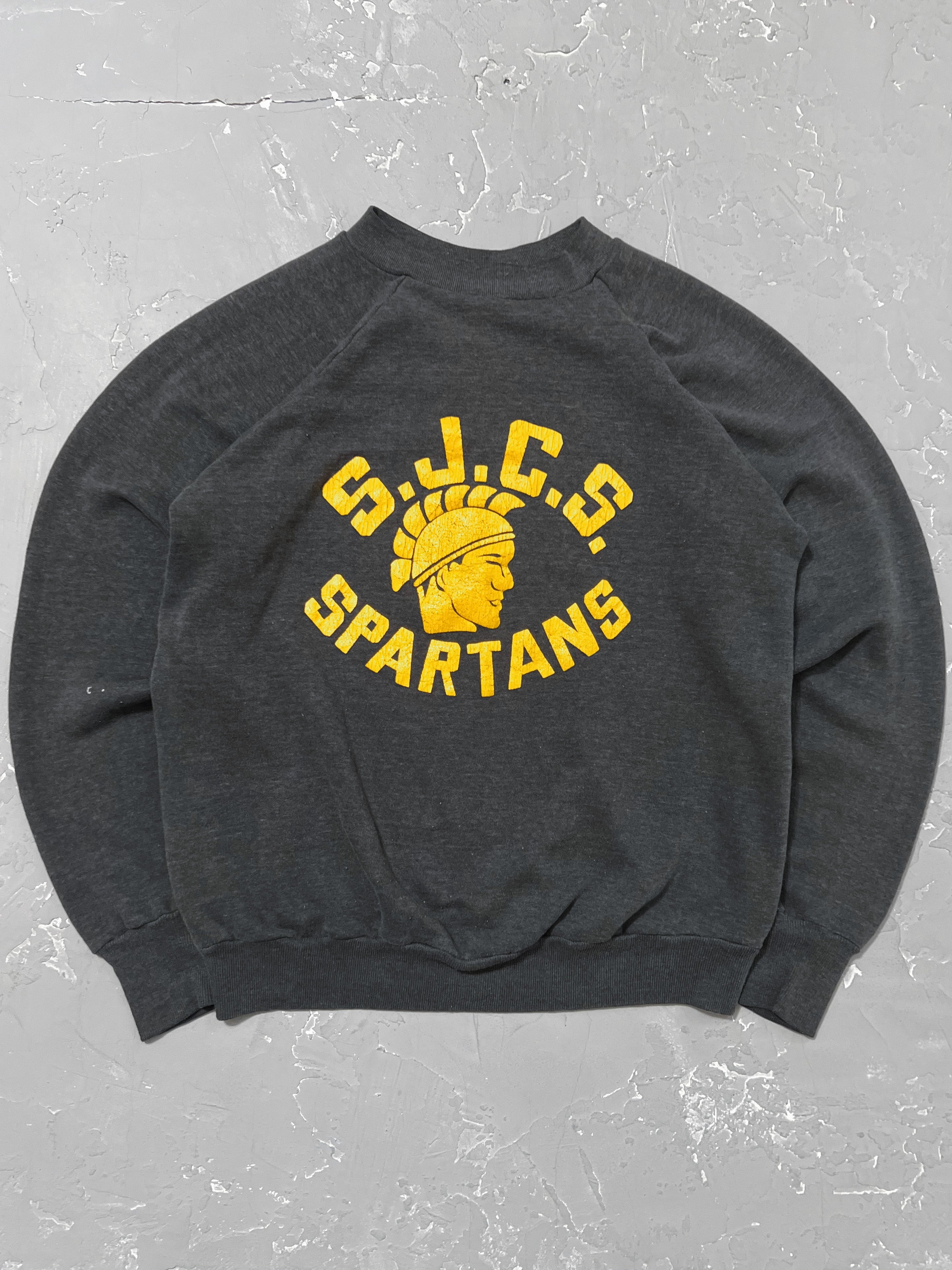 1980s S.J.C.S. Spartans Raglan Sweatshirt [M]