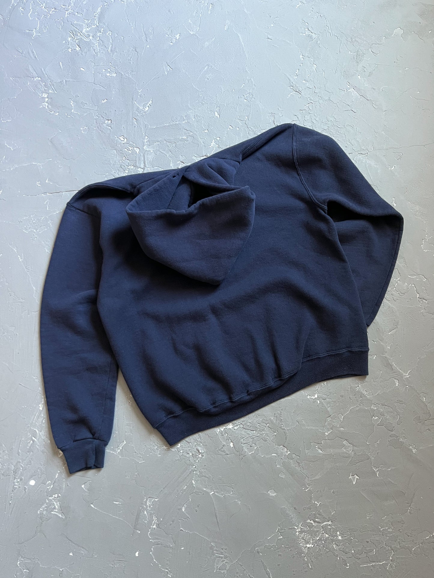 1980s Faded Navy Russell Athletic Hoodie [M]