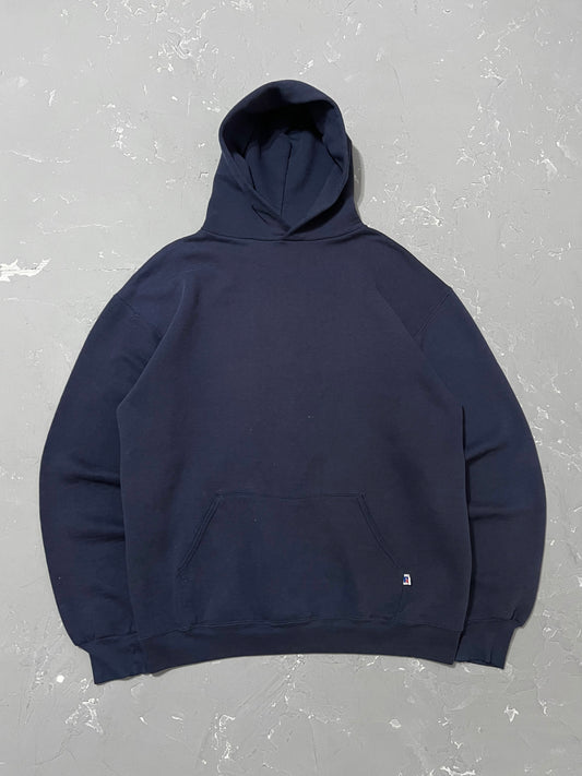 1980s Sun Faded Navy Russell Athletic Hoodie [M]