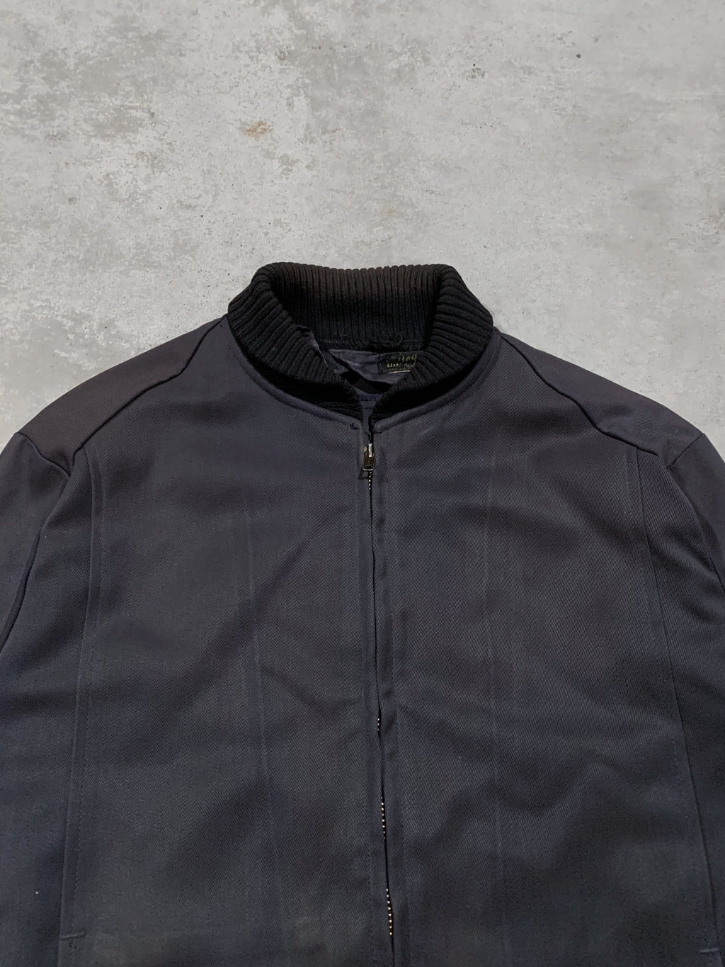 1960s Charcoal Gray Talon Zip Work Jacket [L]