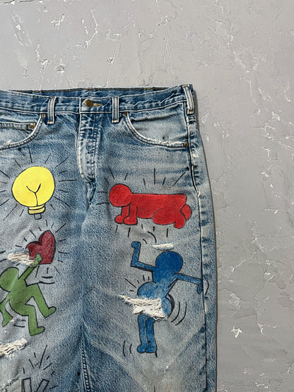 Carhartt “Keith Haring” Denim Carpenter Pants [34 x 32]