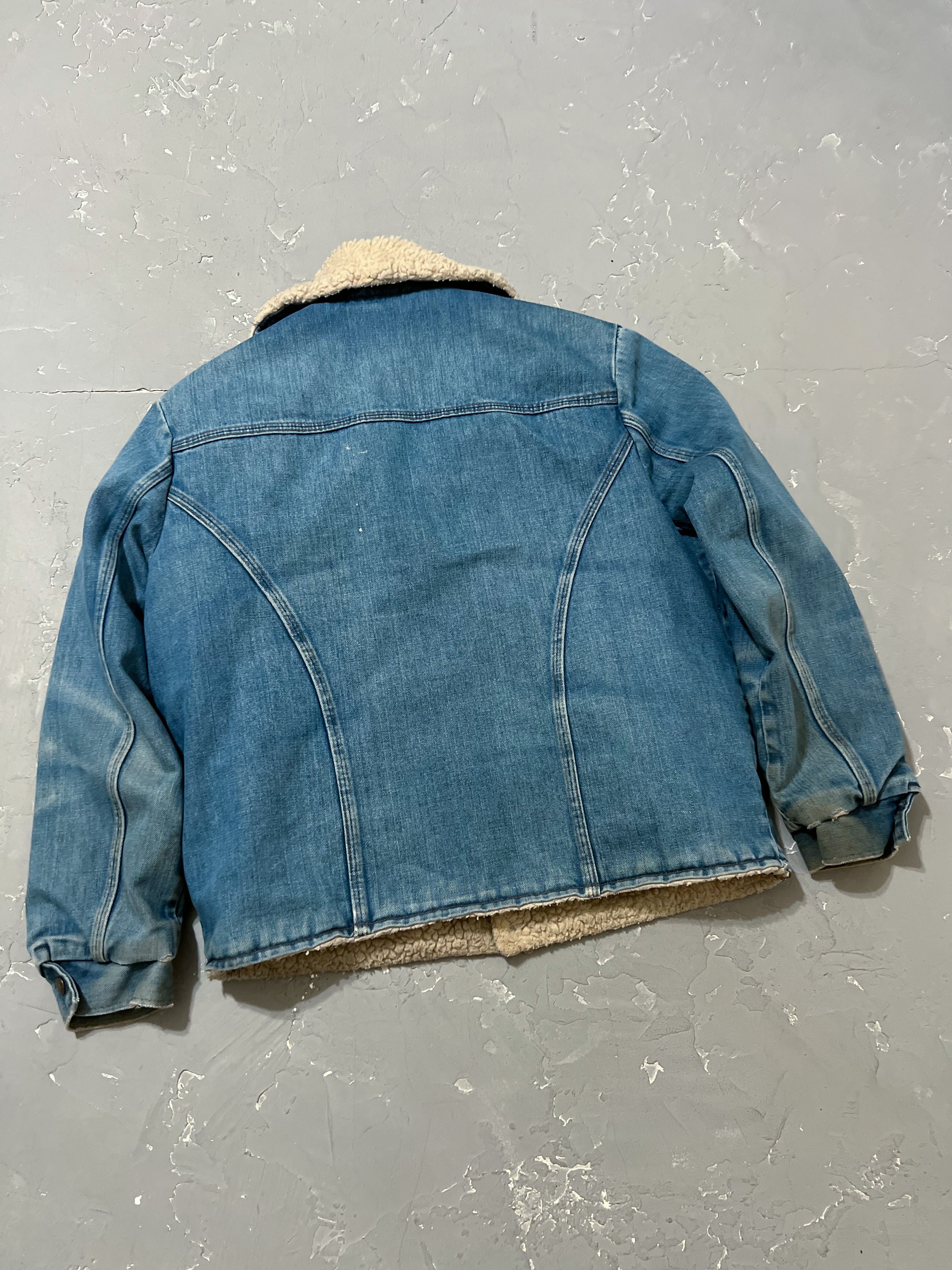 1980s Edgefield Sherpa Denim Jacket [L]