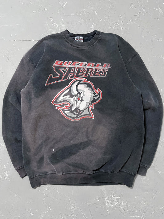 1990s Sun Bleached Buffalo Sabres Sweatshirt [L]