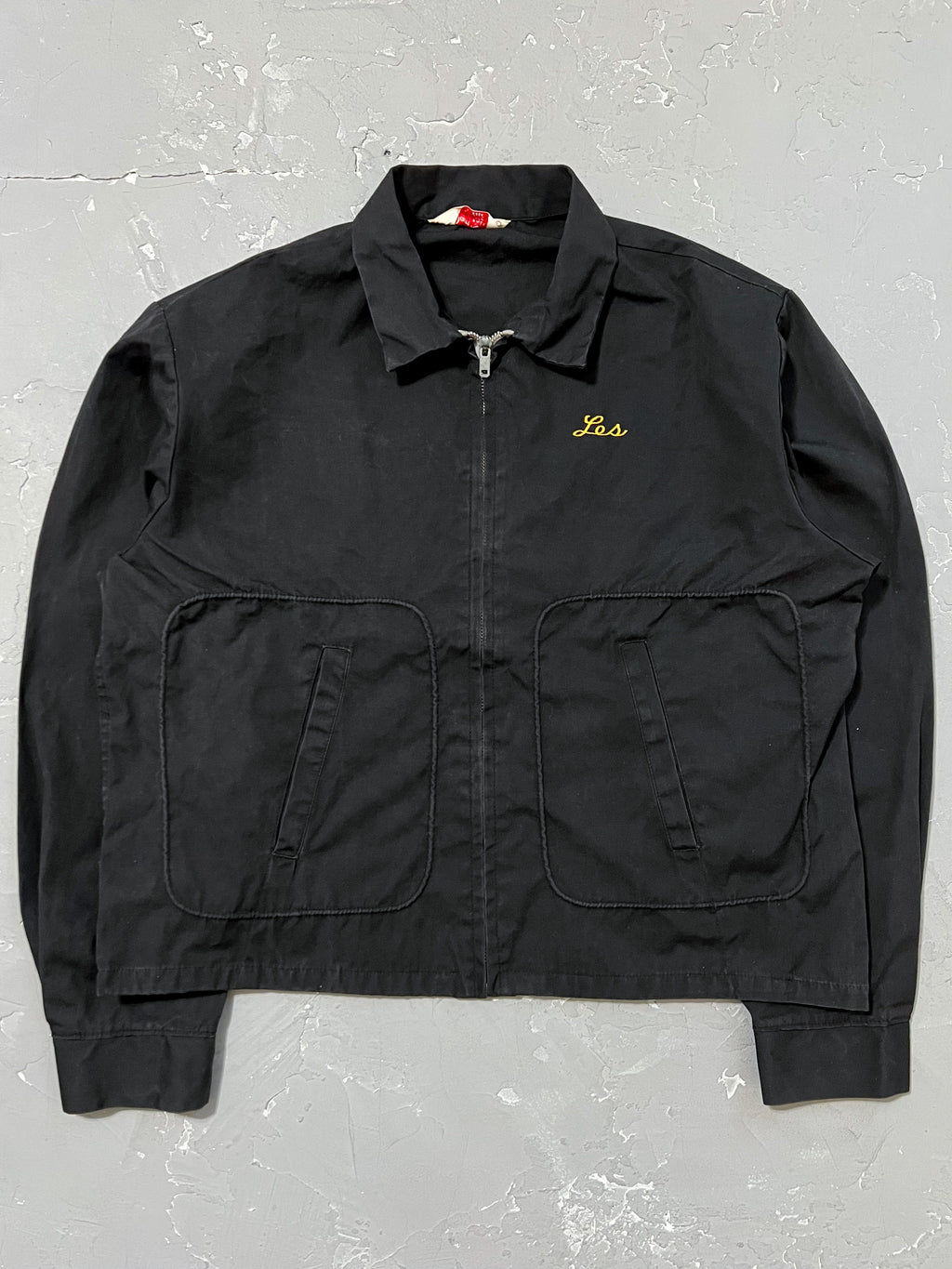 1960s Black “Les” Chain Stitch Work Jacket [L]