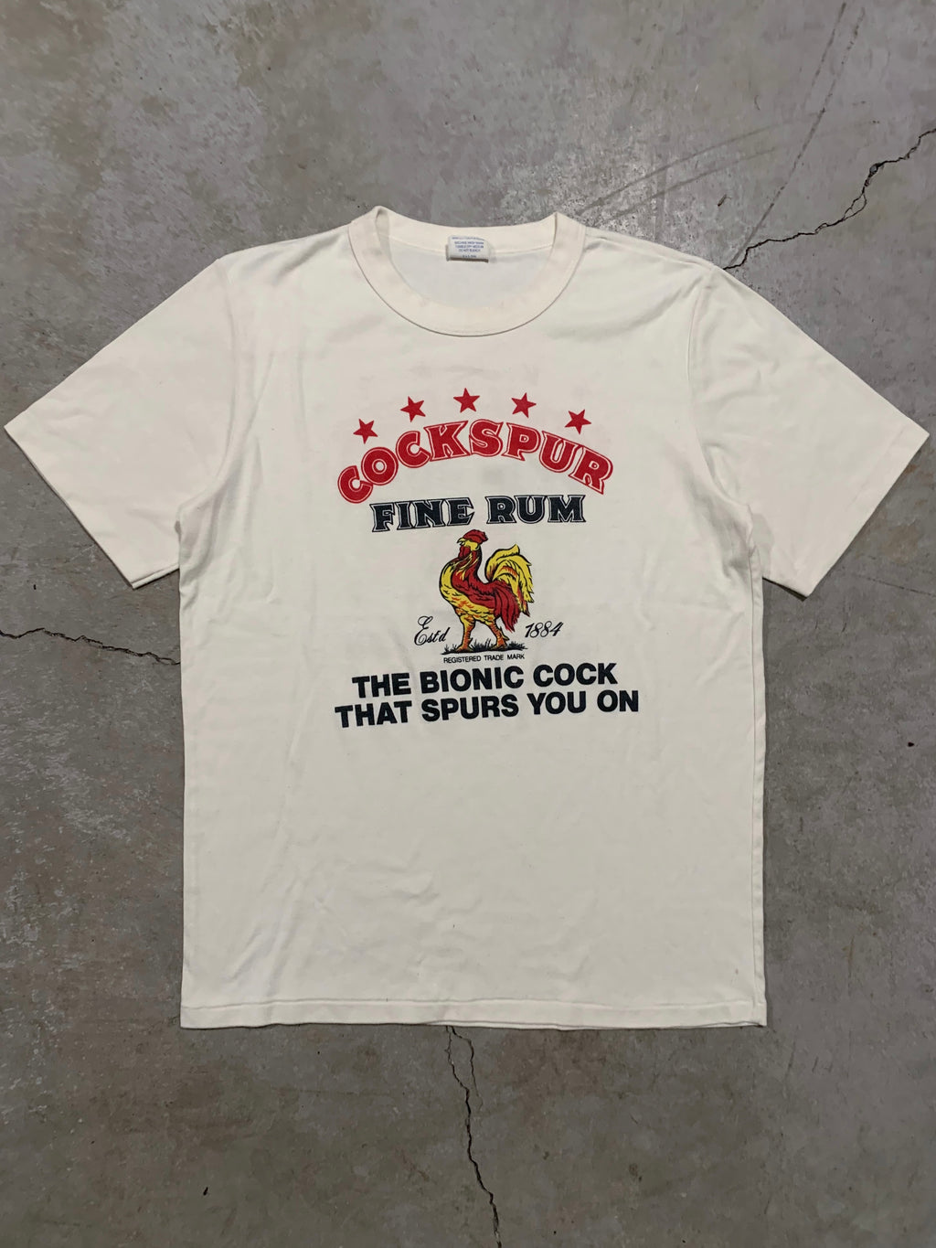 1990s Cockspur Rum “The Bionic Cock” Tee [M]