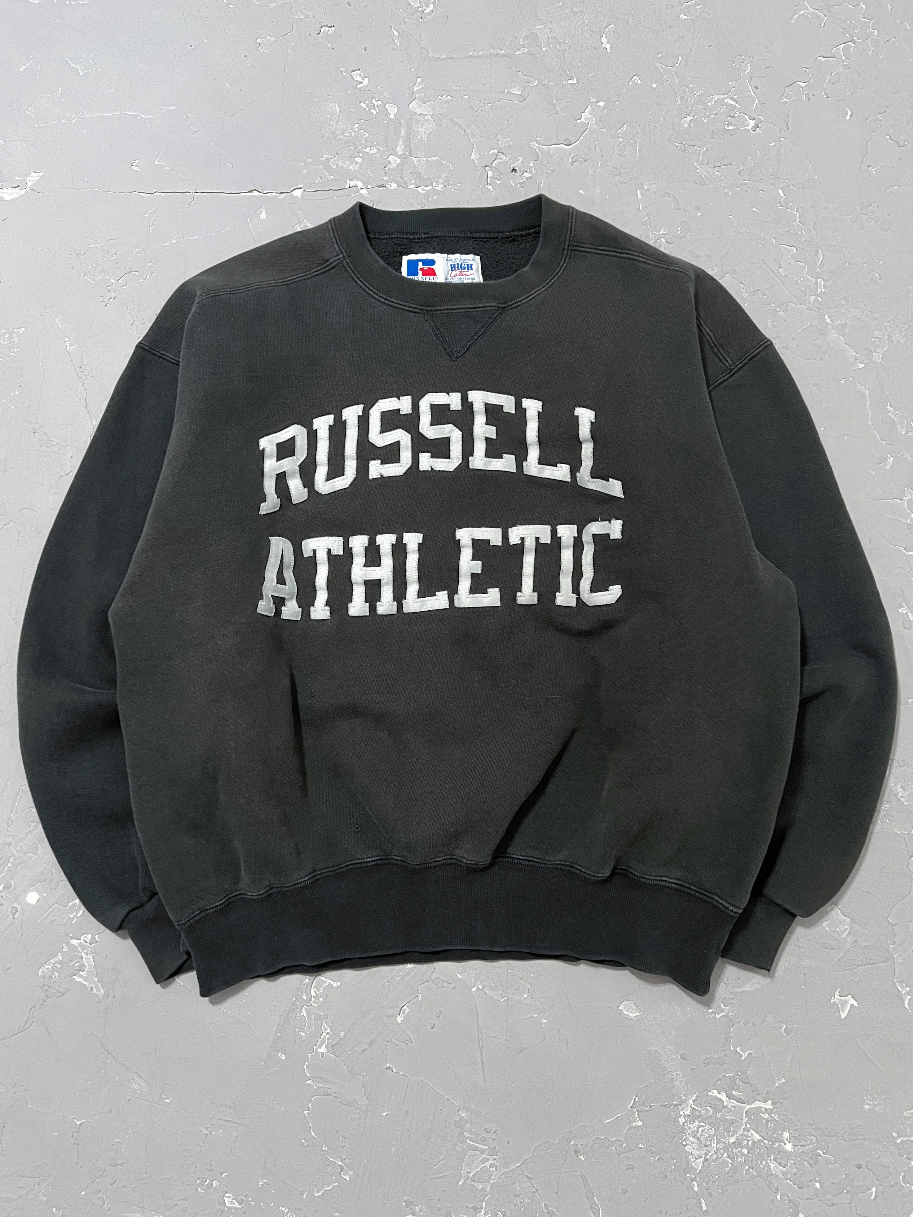1990s Faded Black Russell Athletic Sweatshirt [L]