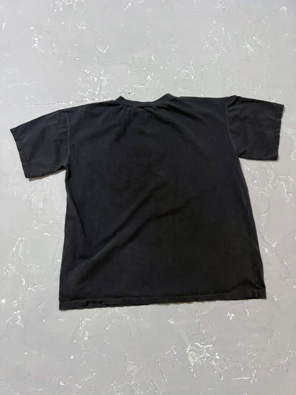 1990s Faded Black Greece Tee [L]