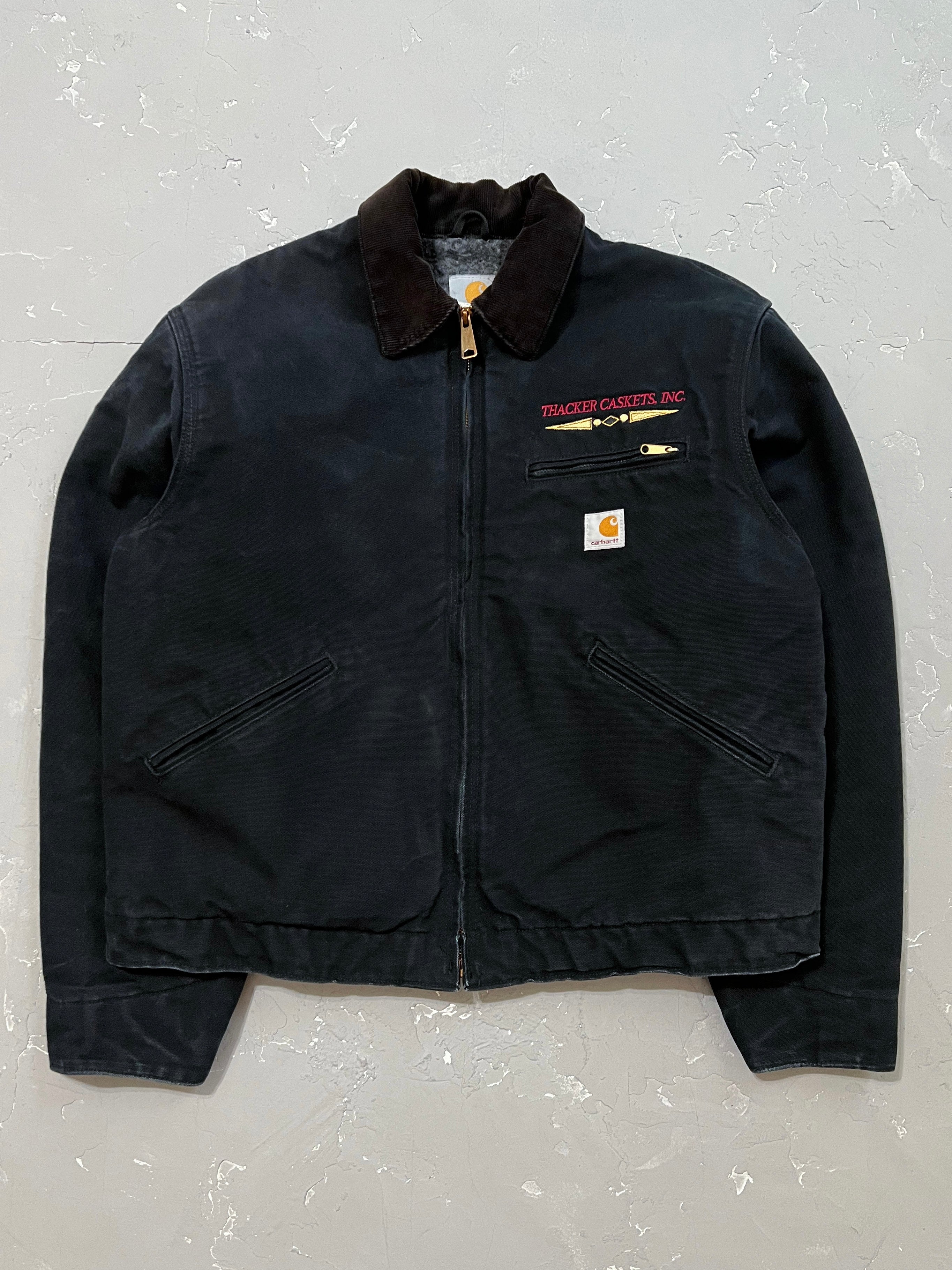 1990s Carhartt “Thacker Caskets” Black Detroit Jacket [L]