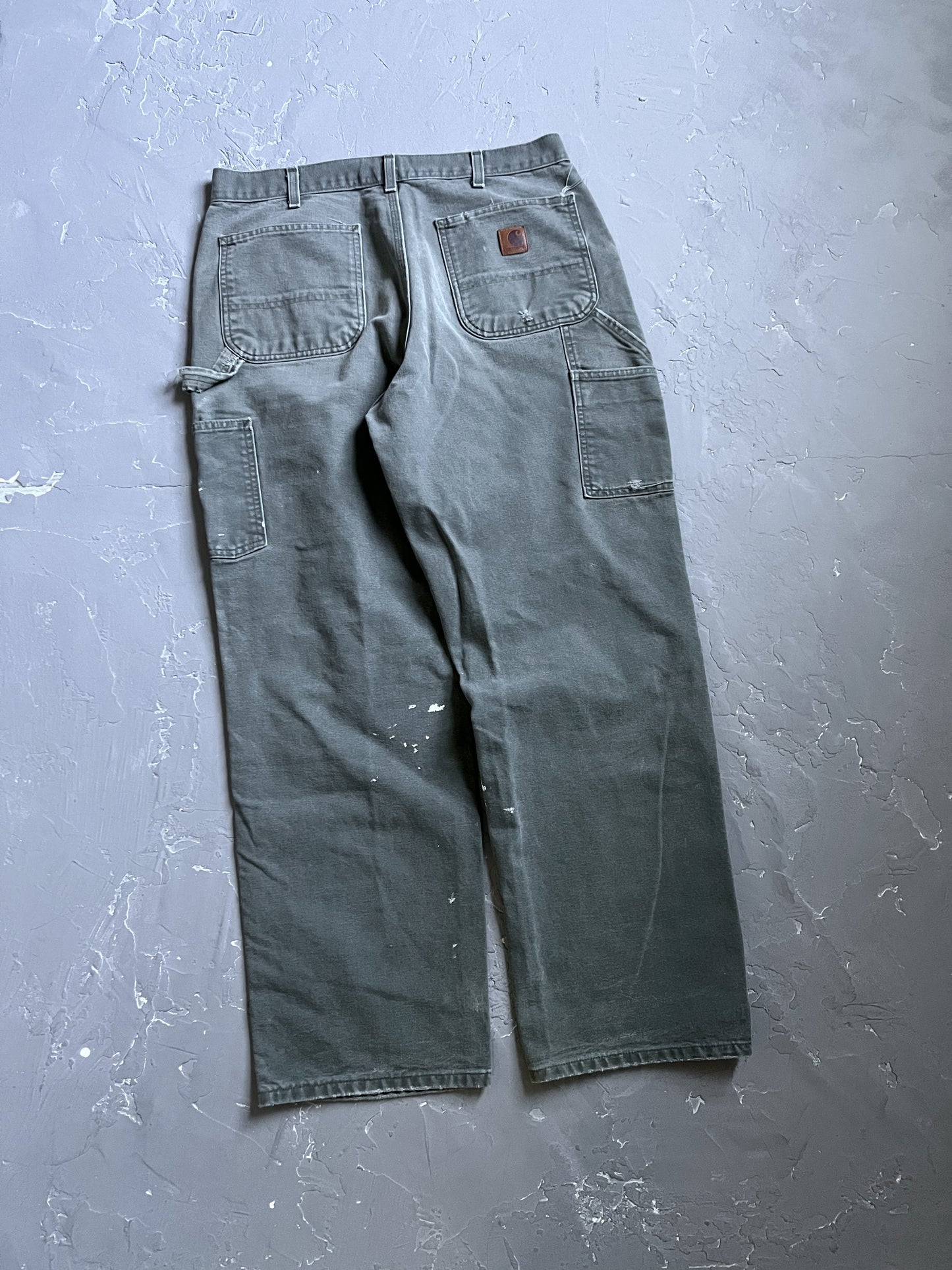 Carhartt Faded Moss Green Carpenter Pants [34 x 32]