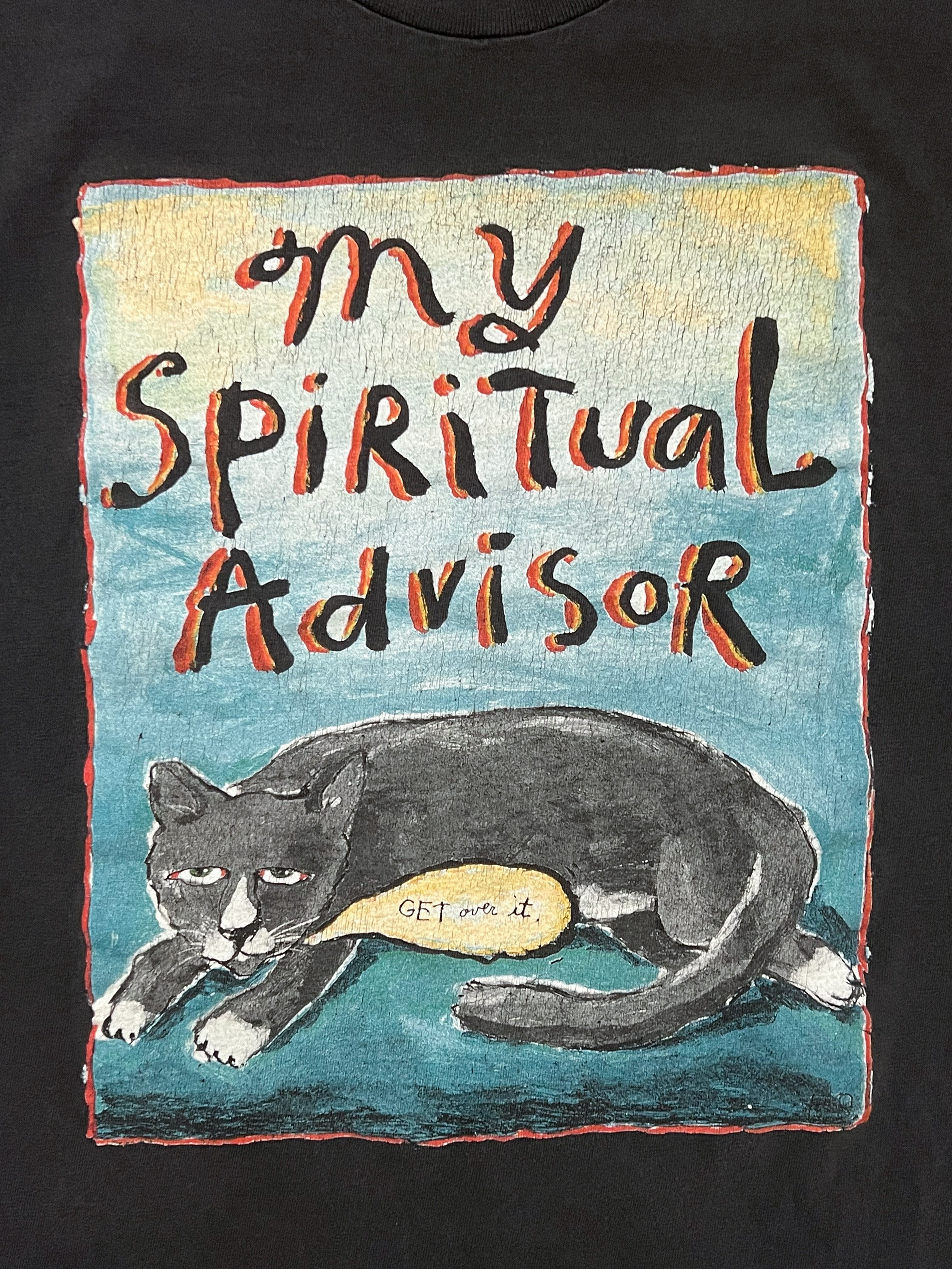1990s Fred Babb “My Spiritual Advisor” Art Tee [L]