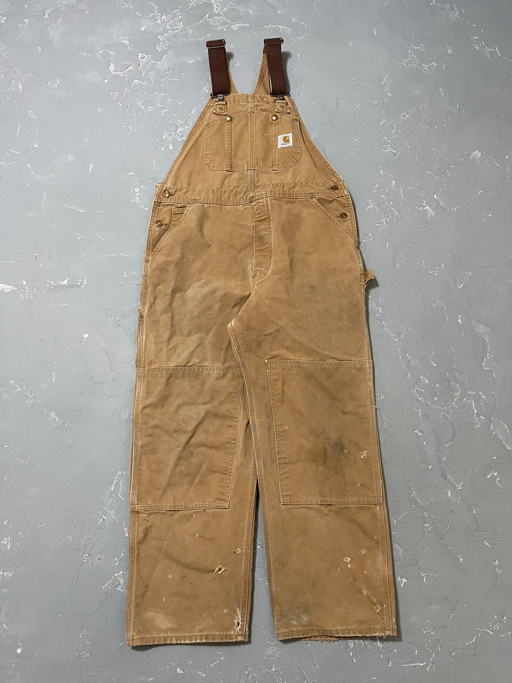 Carhartt Tan Double Knee Overalls [36 x 30]