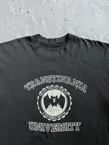 1980s Faded Black Transylvania University Tee [L]