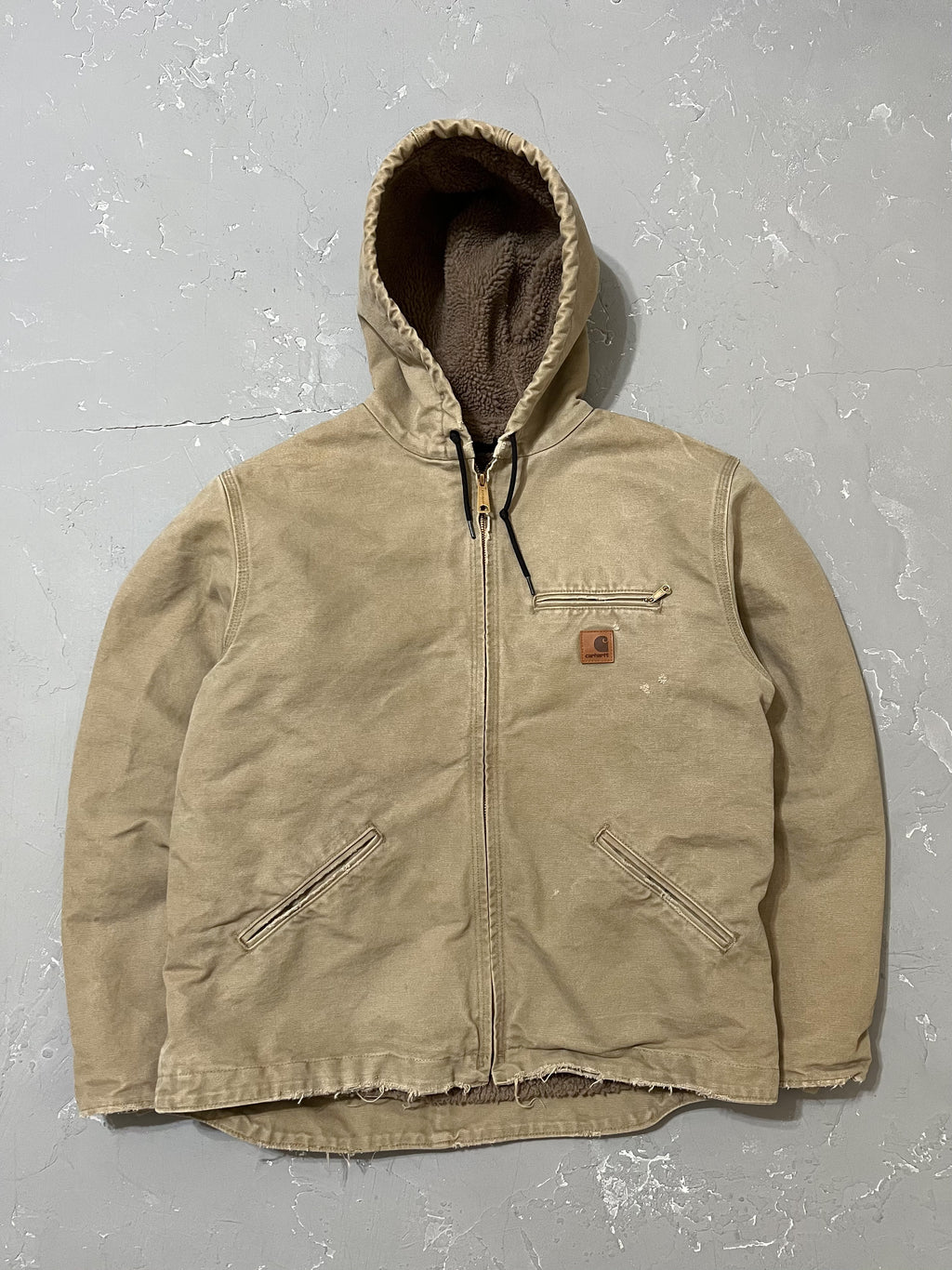 Carhartt Lined Hooded Work Jacket [L]