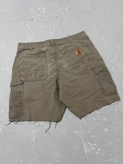 Carhartt Taupe Painted Double Knee Shorts [34]