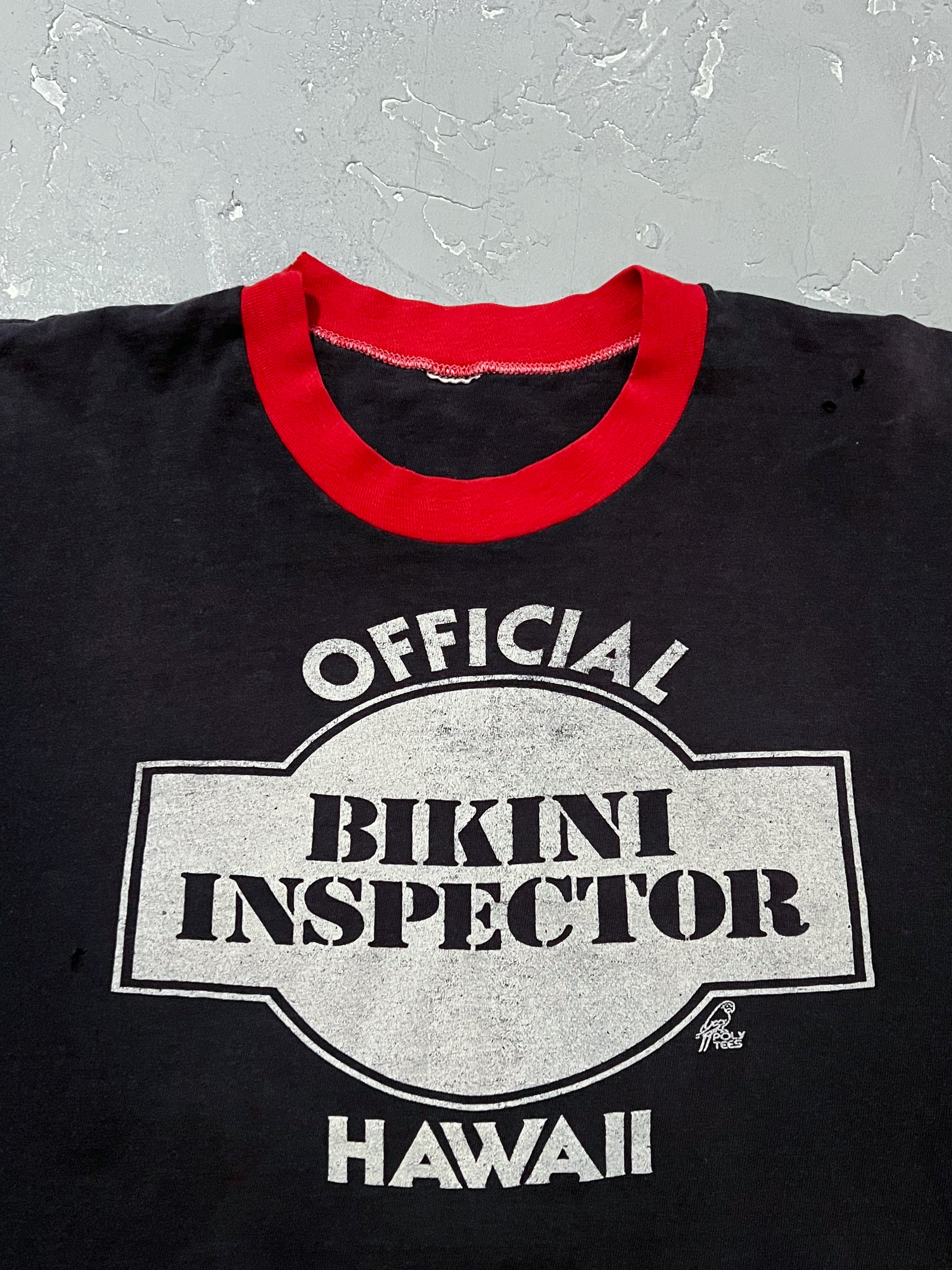 1980s Sun Faded “Bikini Inspector” Boxy Tee [XL]
