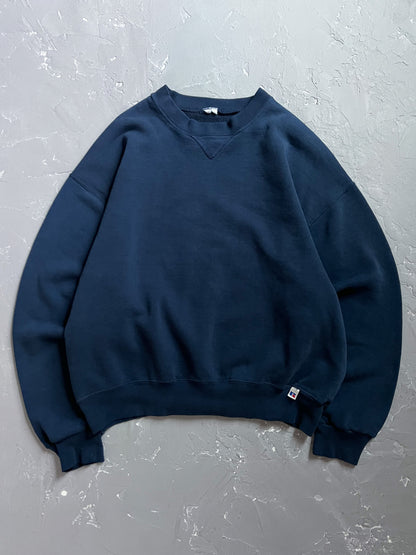 1990s Boxy Navy Russell Athletic Sweatshirt [XL]