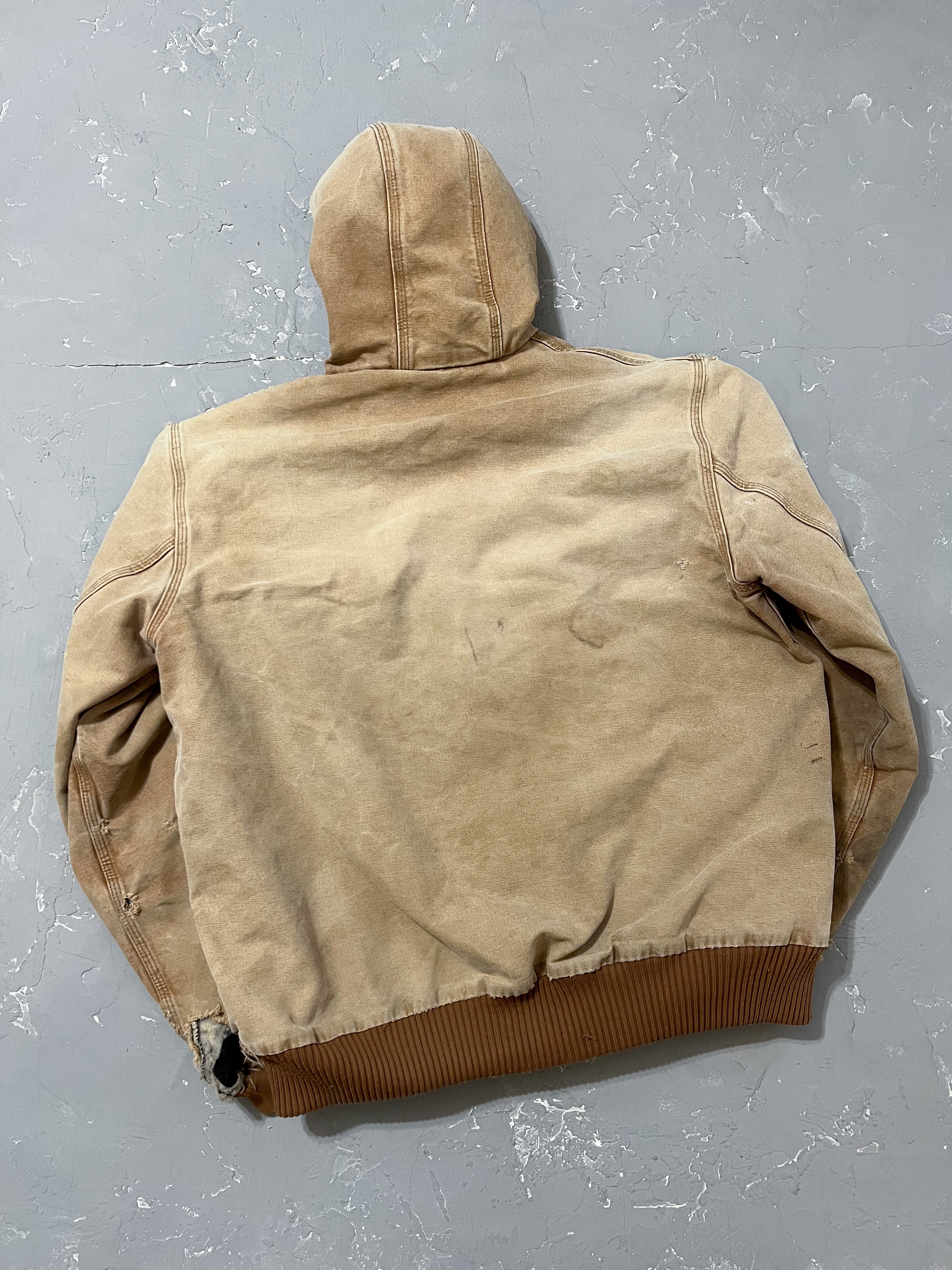 Carhartt Thrashed Sun Bleached Hooded Jacket L From The Past