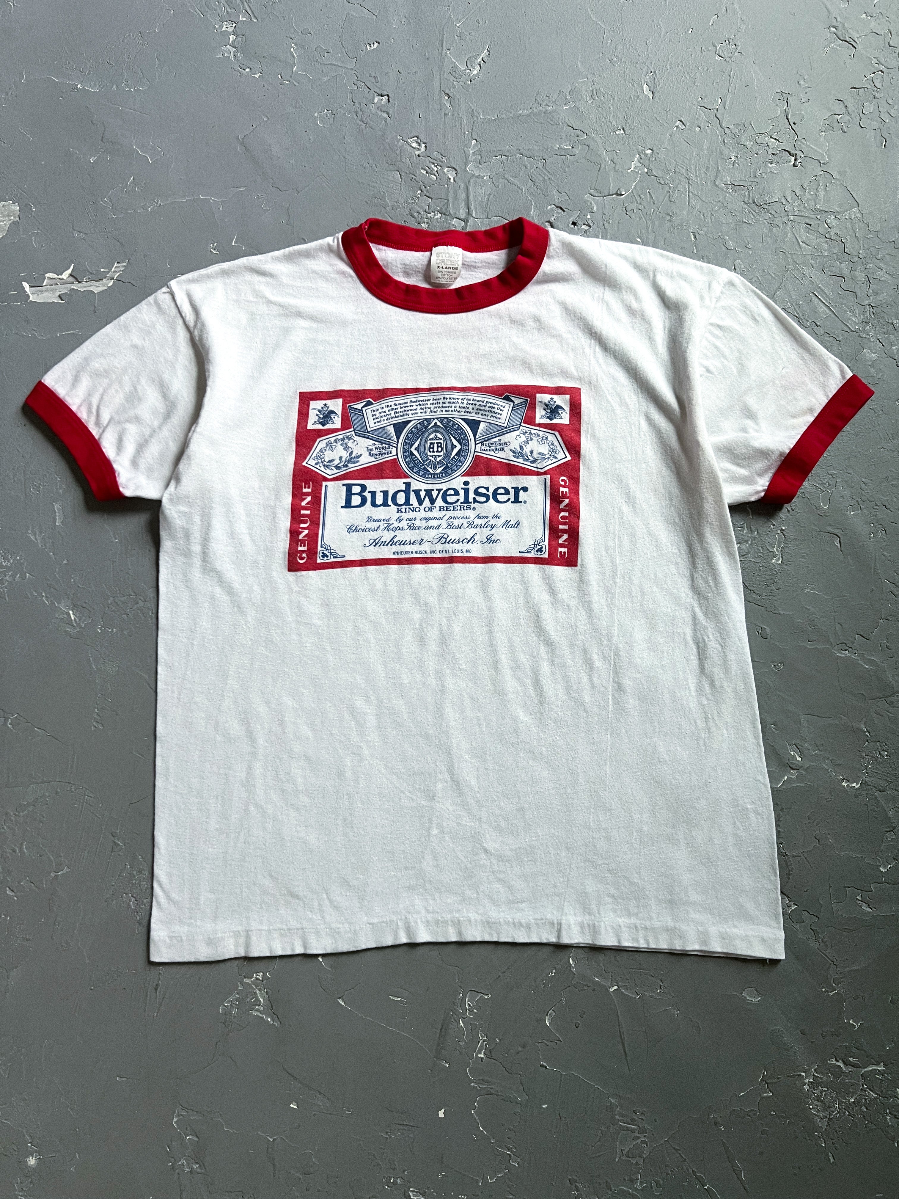 1980s Budweiser Ringer Tee [L]