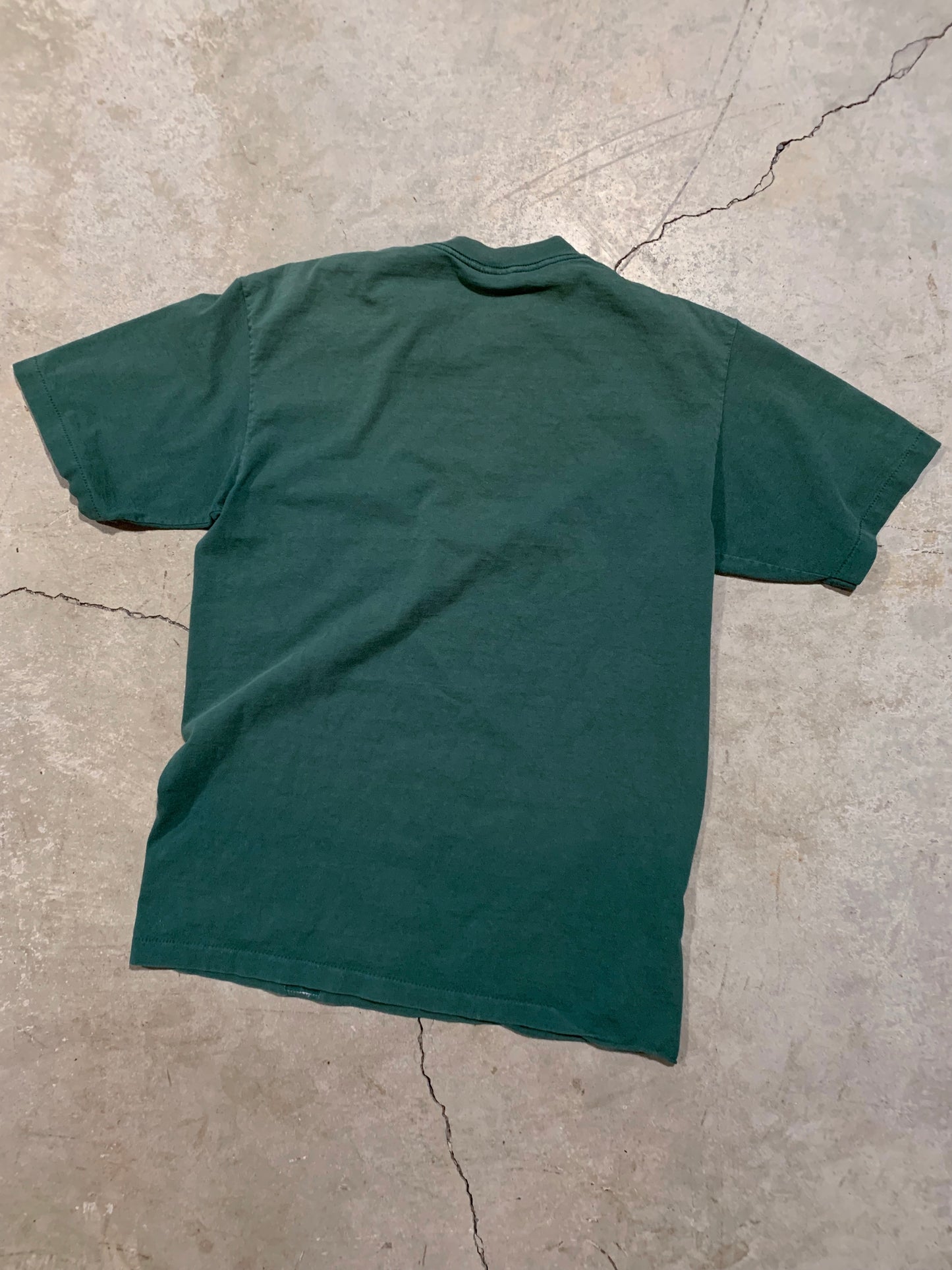 1990s Dickies Faded Pine Green Pocket Tee [L]