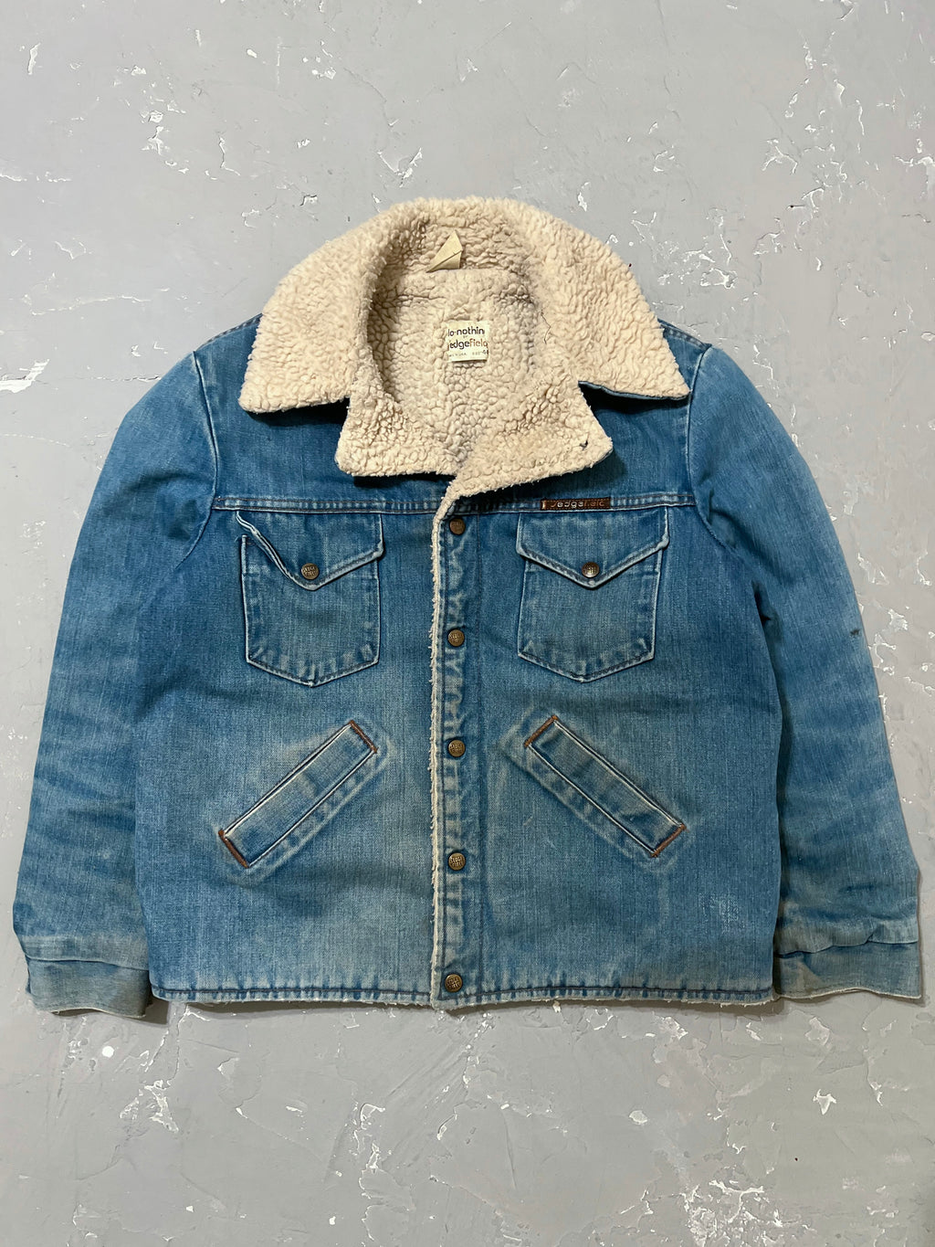 1980s Edgefield Sherpa Denim Jacket [L]