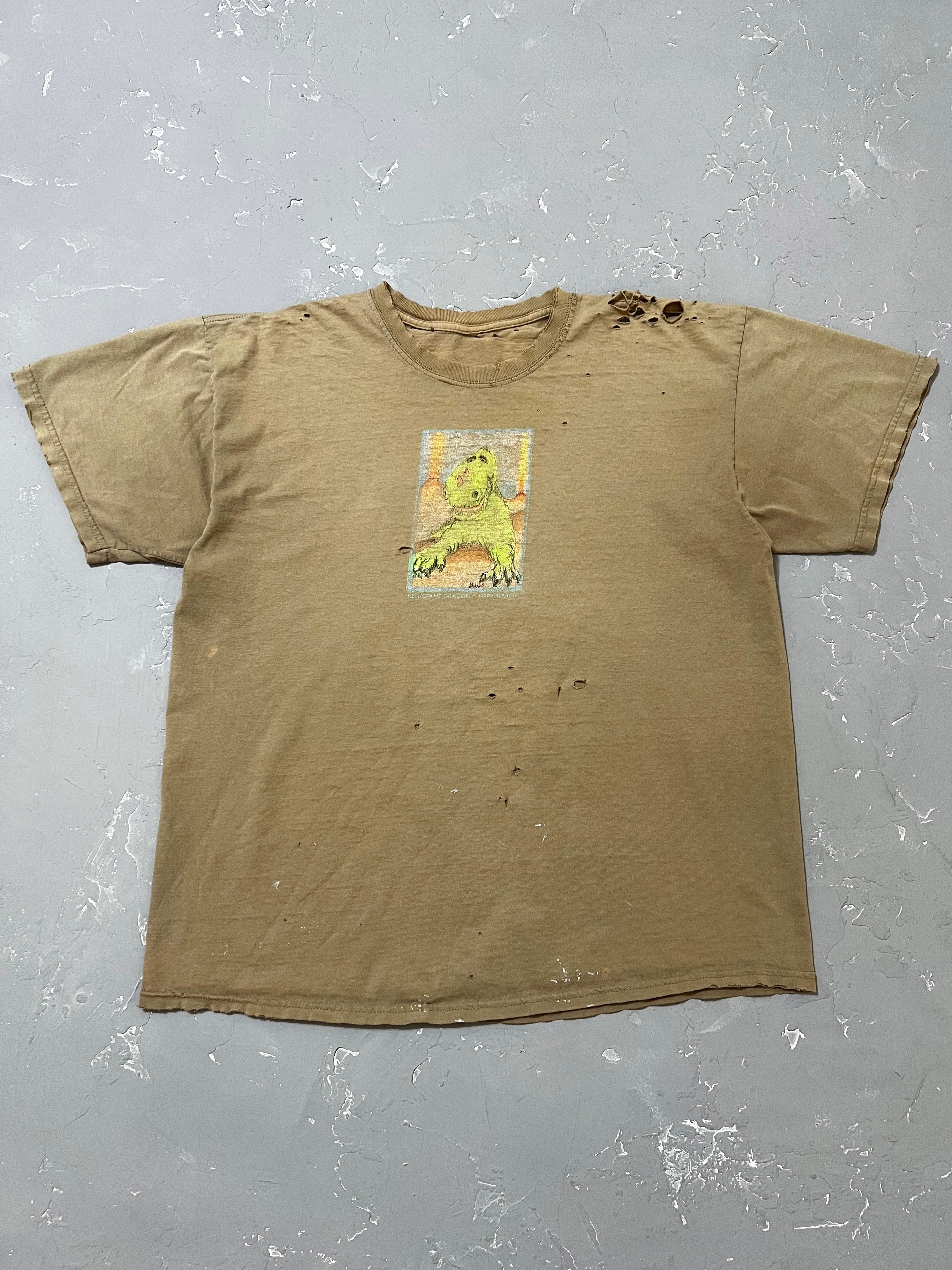 1990s Thrashed Jerry Garcia “Reluctant Dragon” Tee [XL]