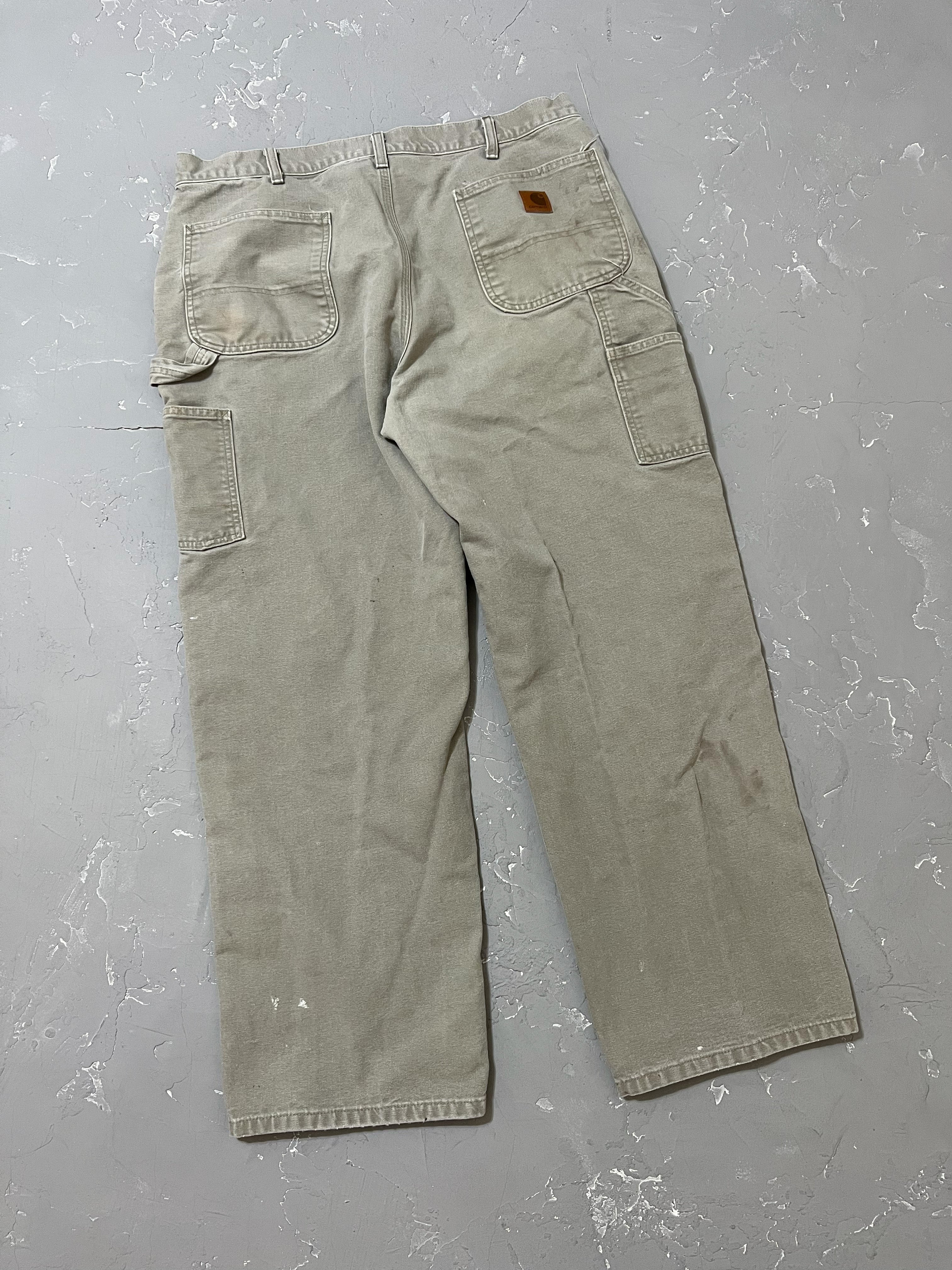 Carhartt Fossil Gray Painted Carpenter Pants [36 x 32]