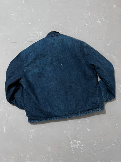 1980s Sun Faded Denim Work Jacket [L]