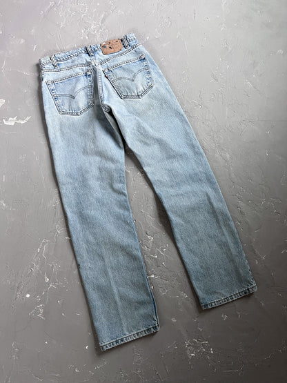 1990s Light Wash Painted Levi’s 505 [32 x 32]