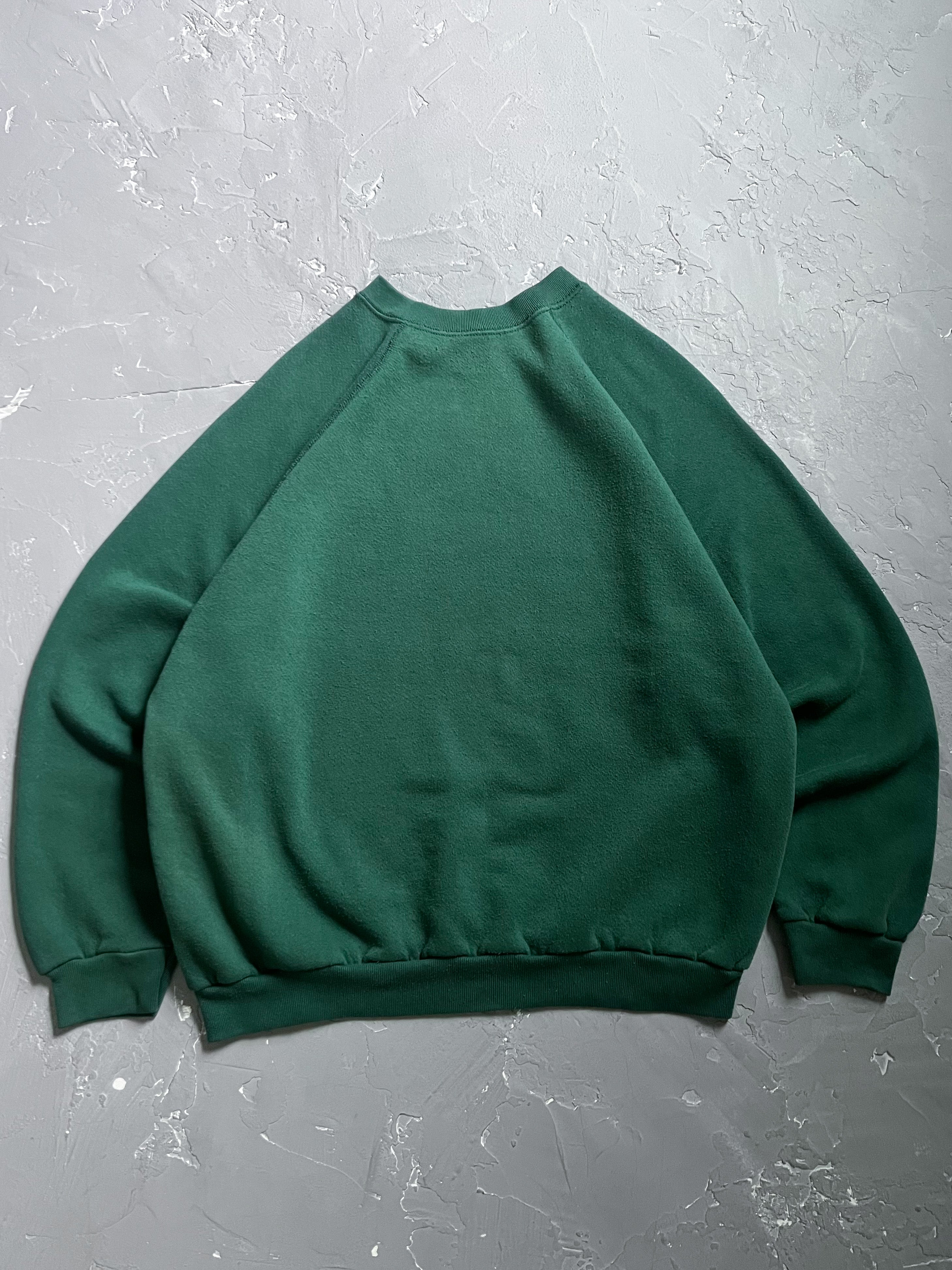 1980s Pine Green Boxy Raglan Sweatshirt [XL]