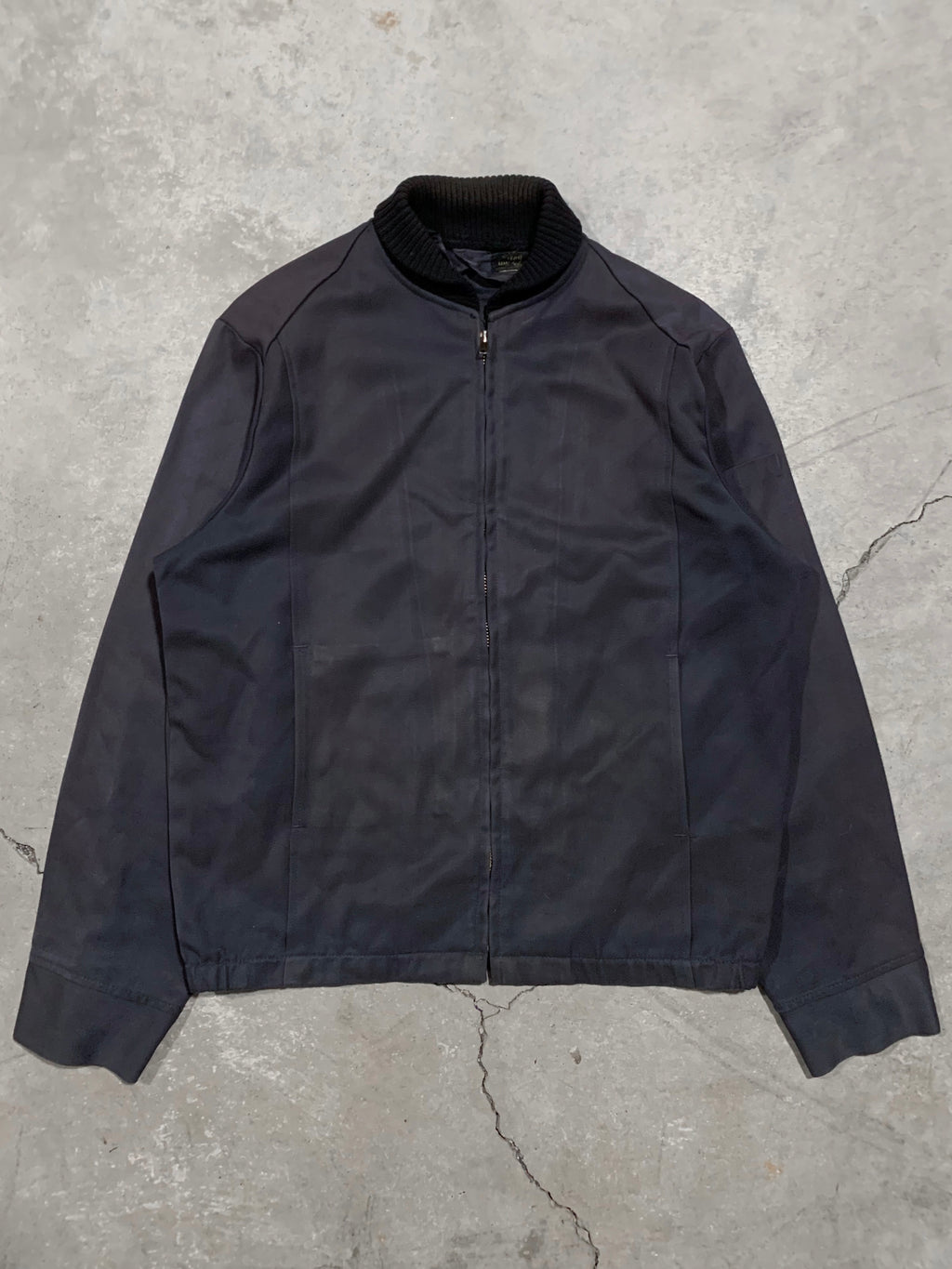 1960s Charcoal Gray Talon Zip Work Jacket [L]