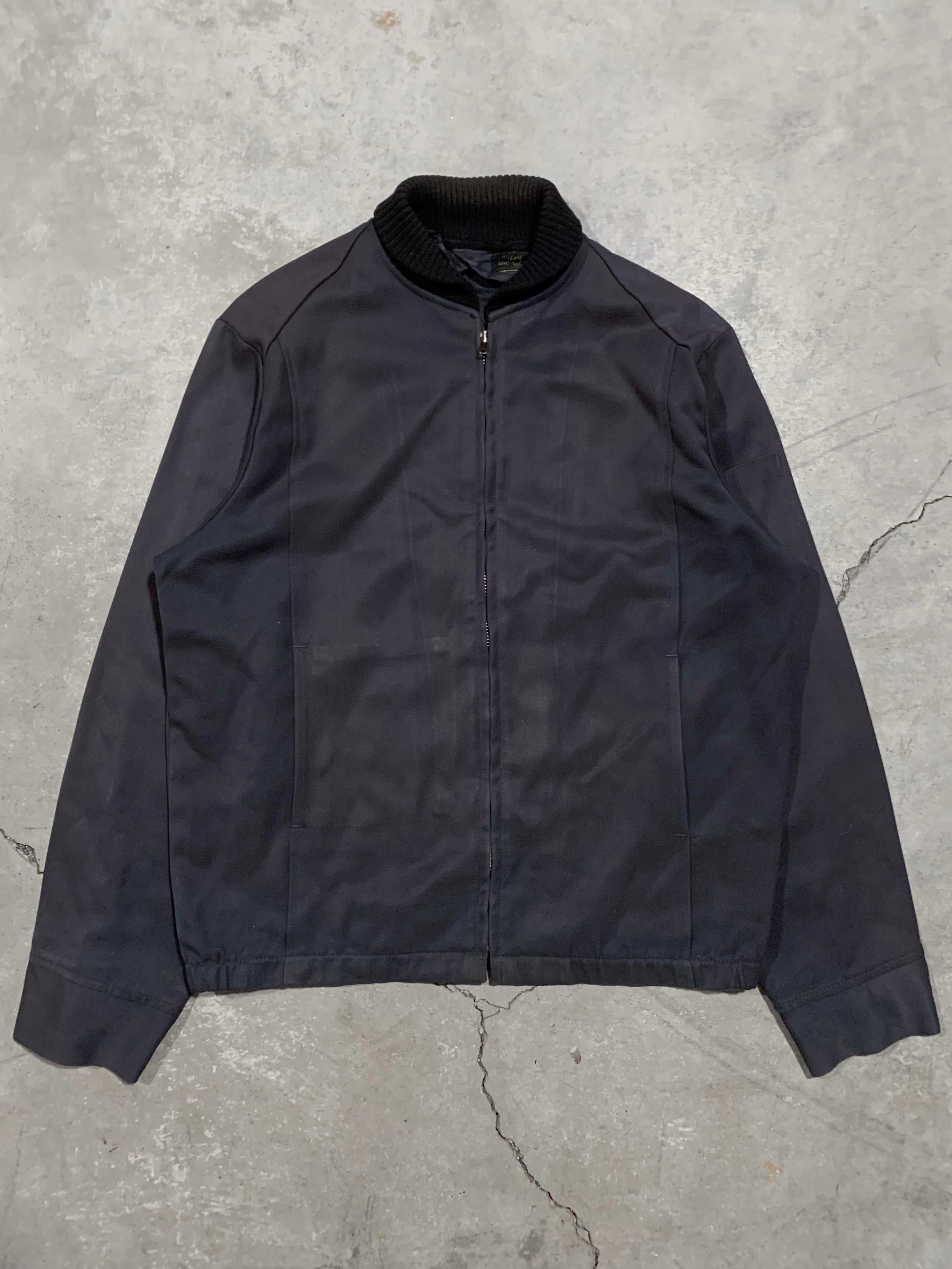 1960s Charcoal Gray Talon Zip Work Jacket [L]
