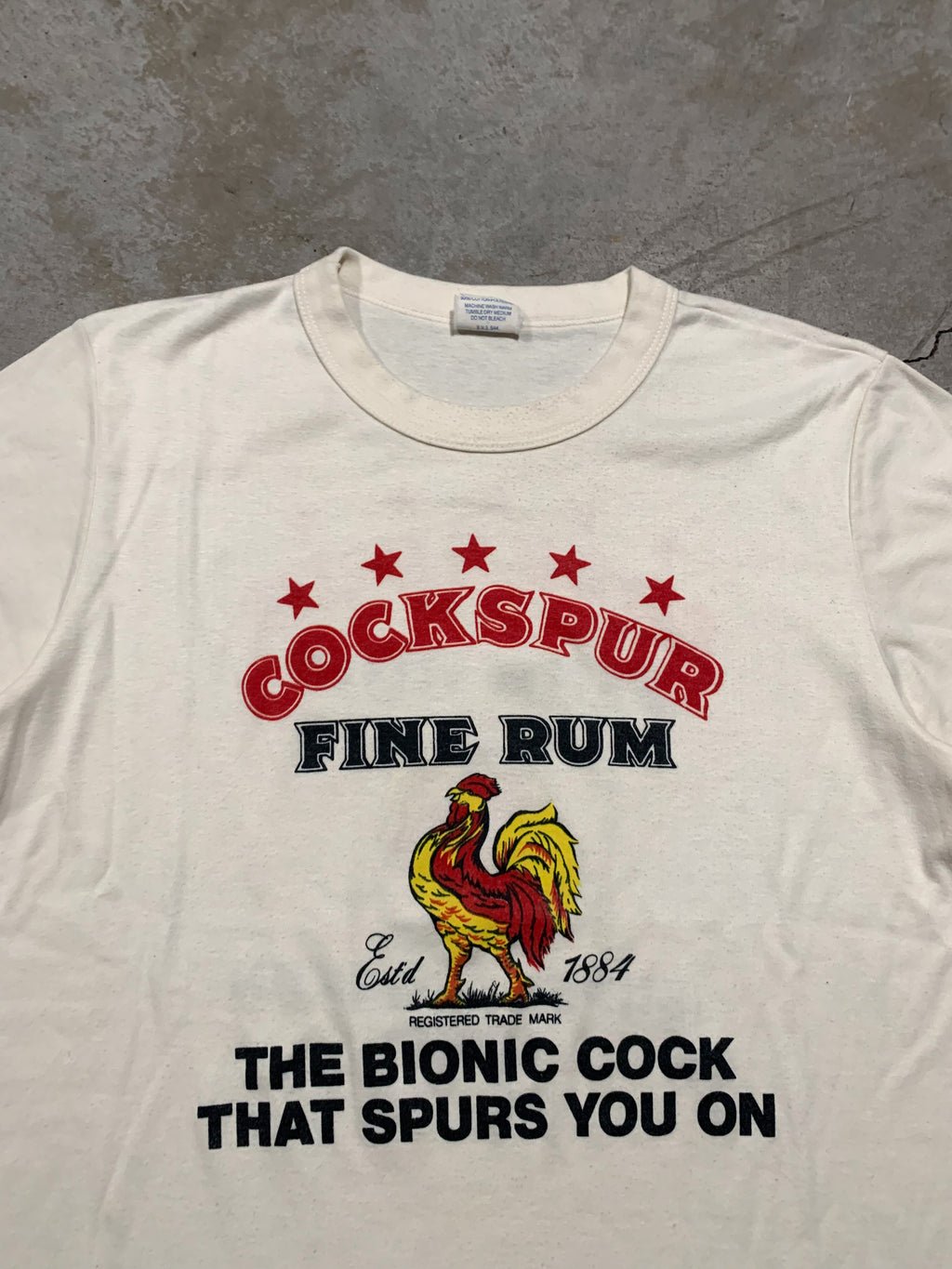 1990s Cockspur Rum “The Bionic Cock” Tee [M]