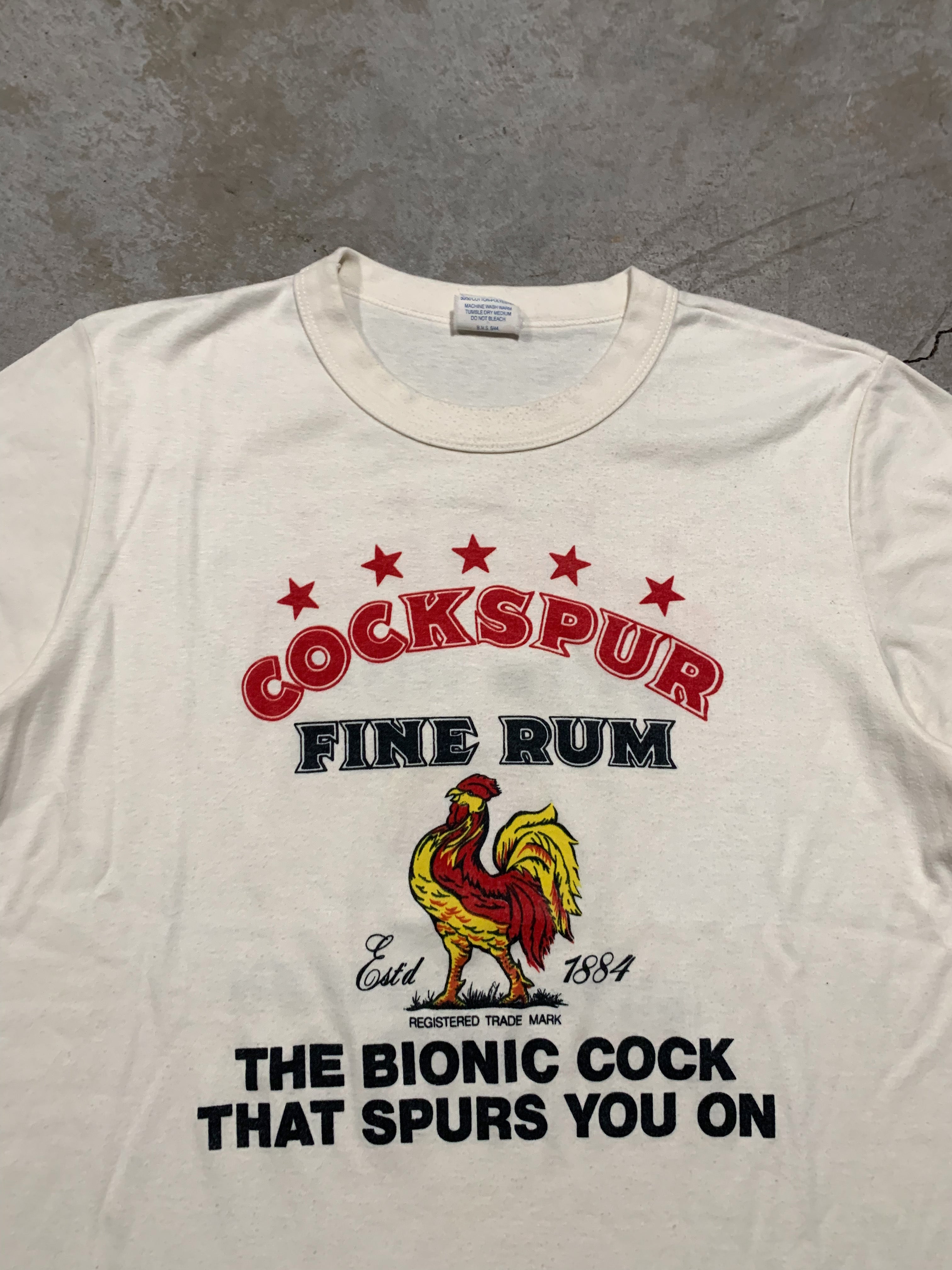 1990s Cockspur Rum “The Bionic Cock” Tee [M]