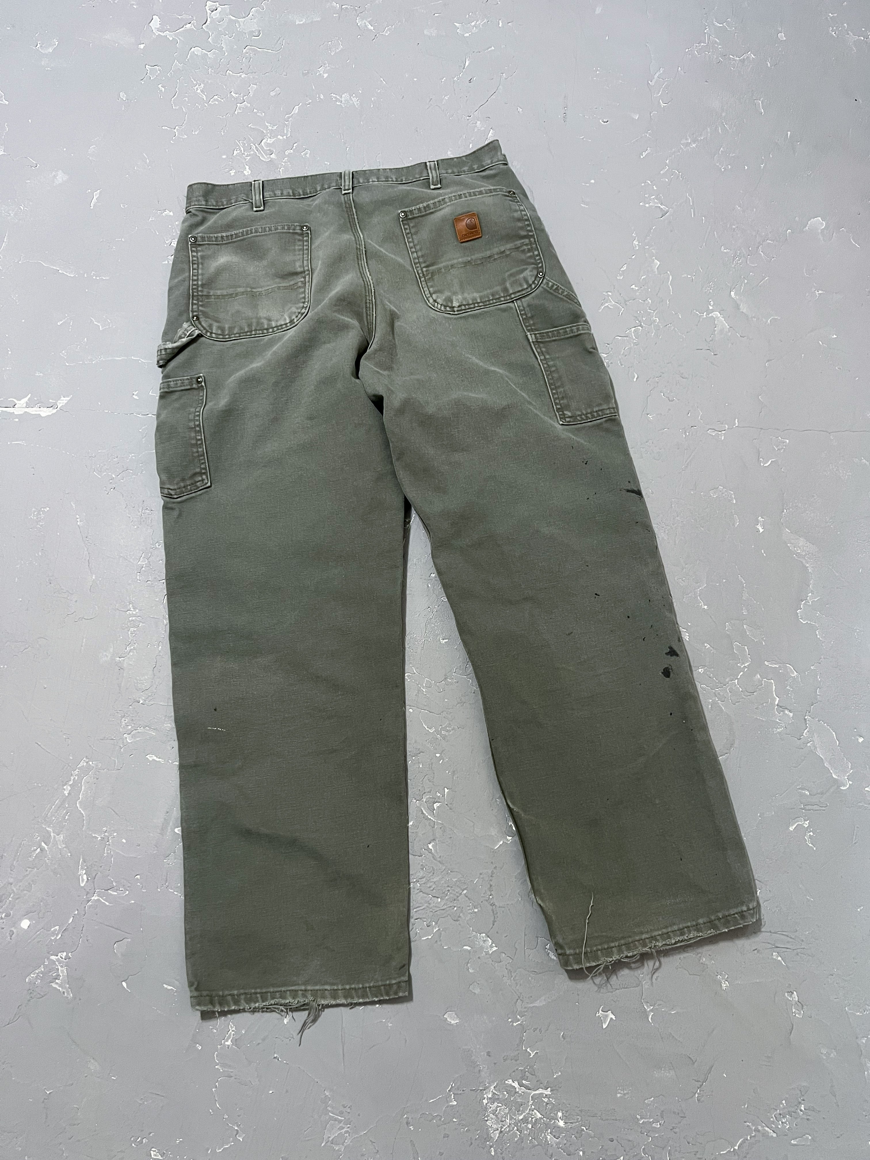 Carhartt Moss Green Double Knee Pants [36 x 32]