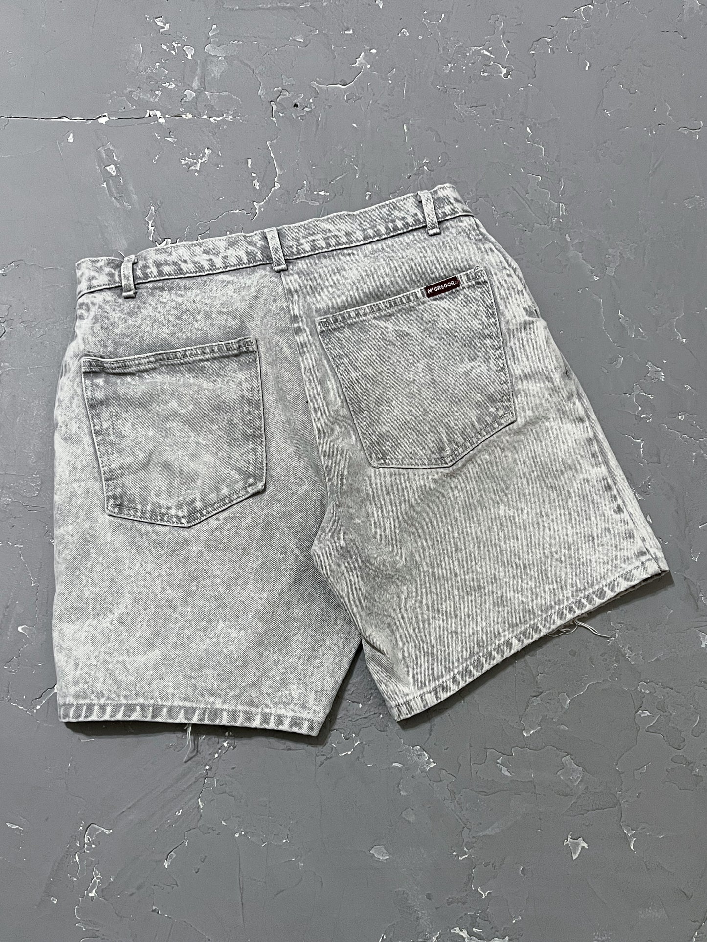 1980s Slate Gray McGregor Denim Shorts [32]