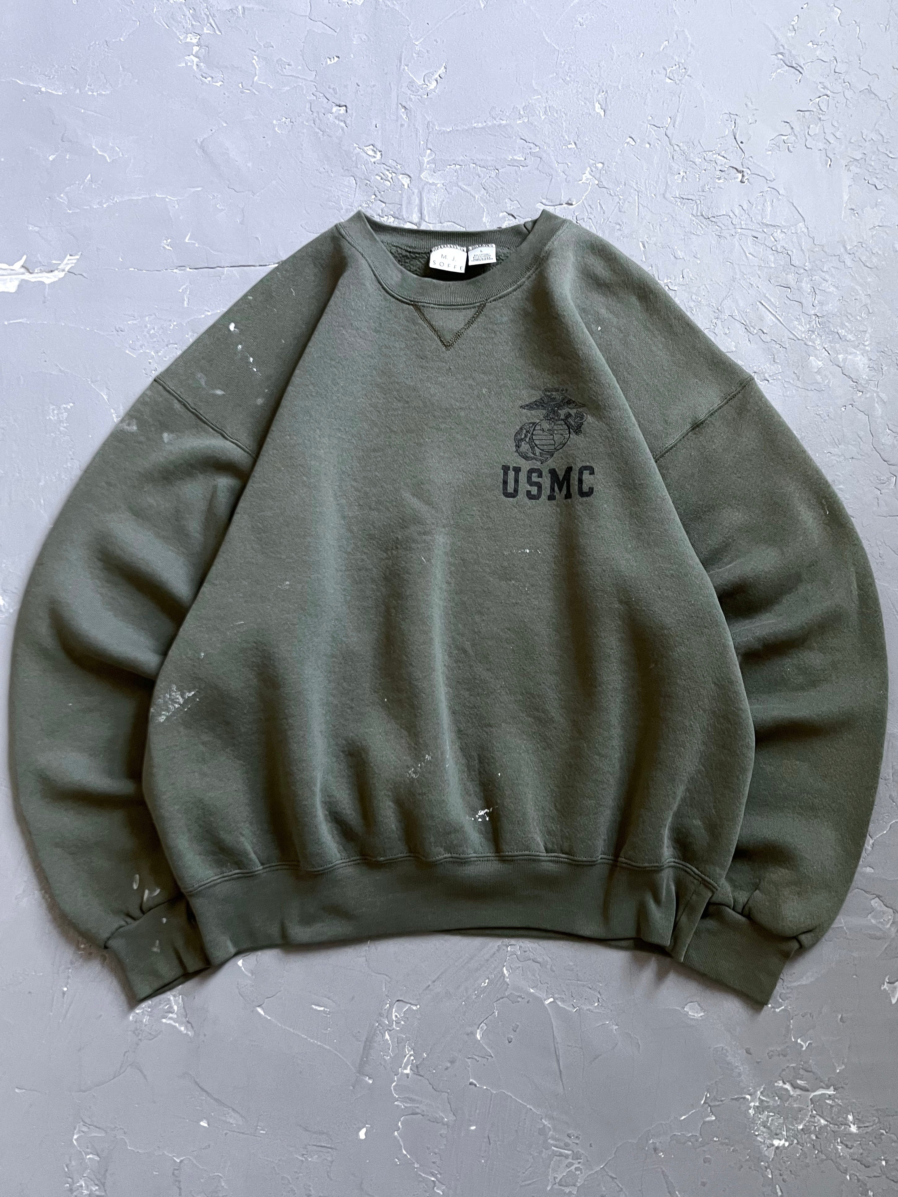 1990s Painted USMC Sweatshirt [XL]