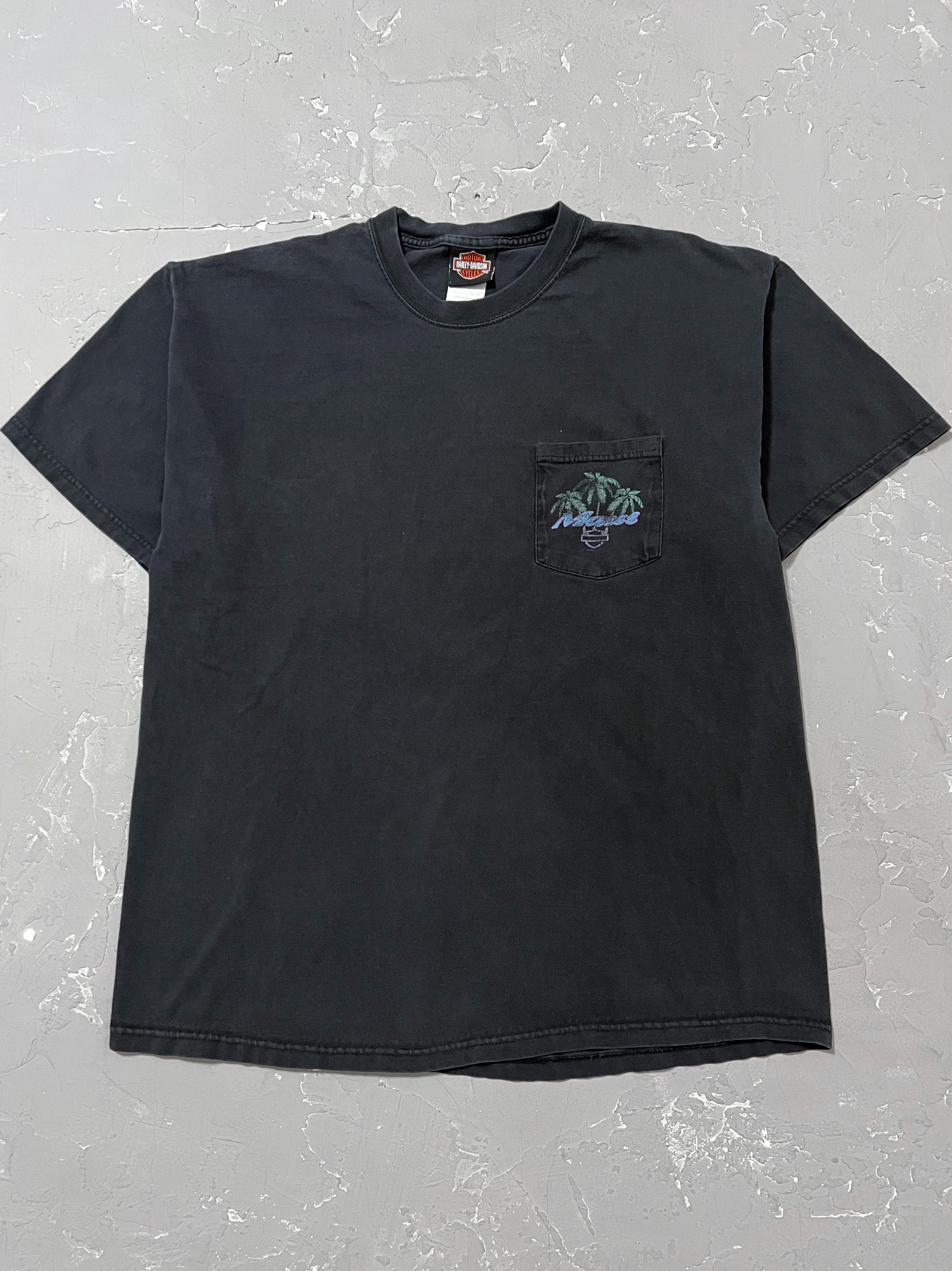 2000s Faded Black Hawaii Harley Davidson Pocket Tee [L/XL]