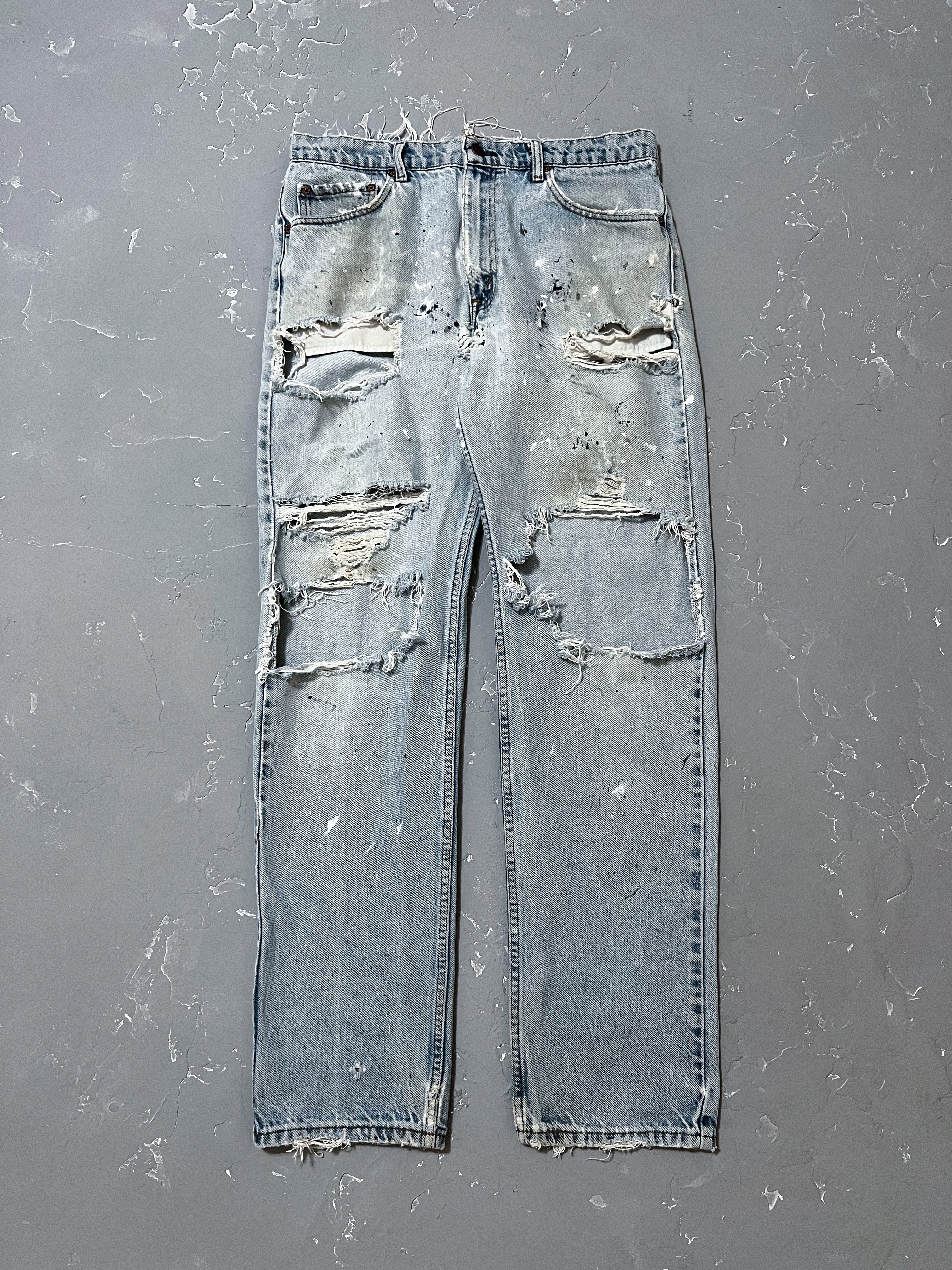 1990s Thrashed & Painted Levi’s 505 [33 x 32]