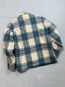 1960s Wool Plaid Flannel Overshirt [M]