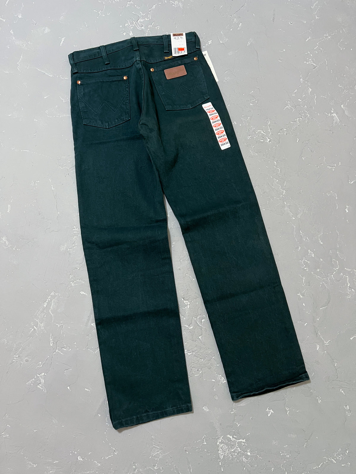 1980s Deadstock Sea Green Wrangler Work Pants [30 x 32]