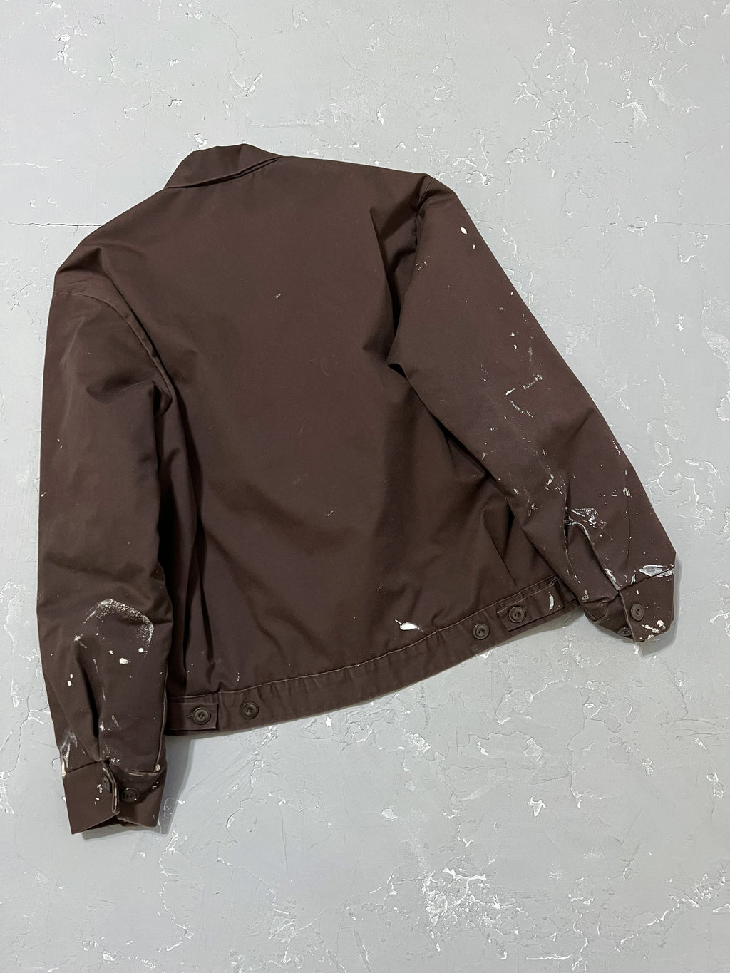 1980s Chocolate Painted Work Jacket [L]