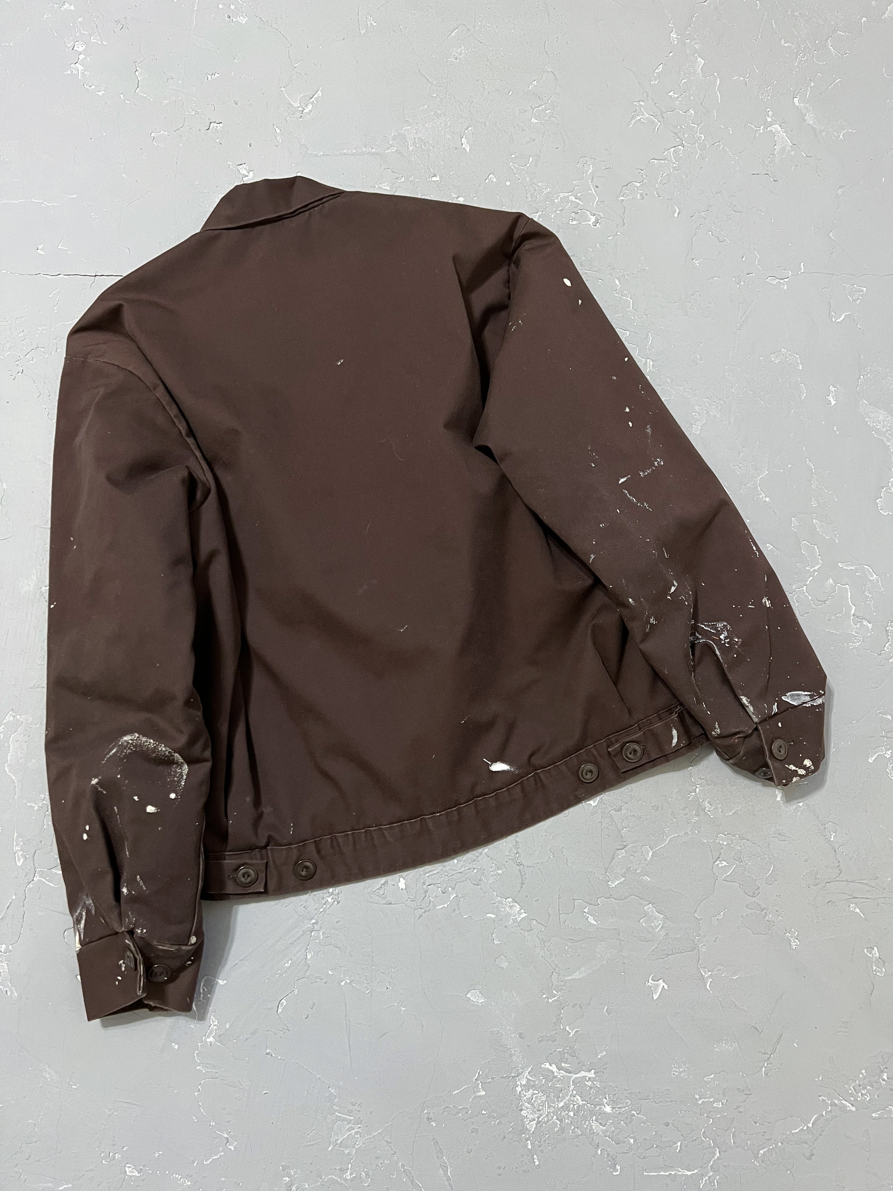 1980s Chocolate Painted Work Jacket [L]