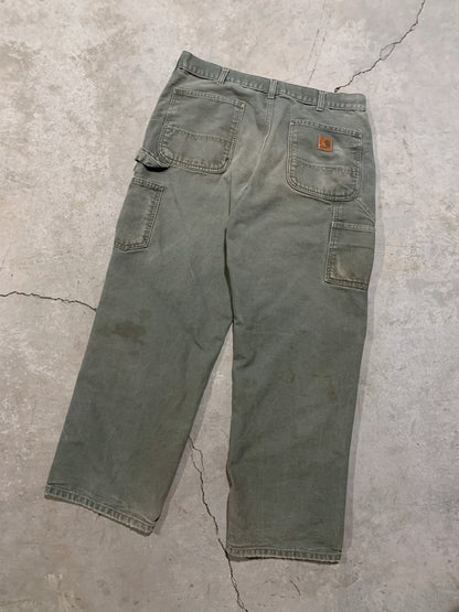 Carhartt Faded Moss Green Carpenter Pants [34 x 29]