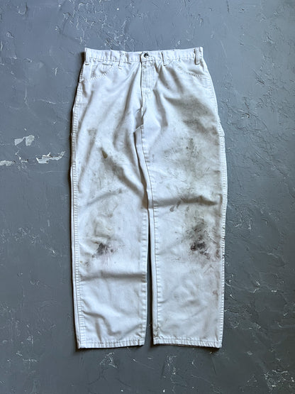 Dickies White Painted Work Pants [32 x 30]