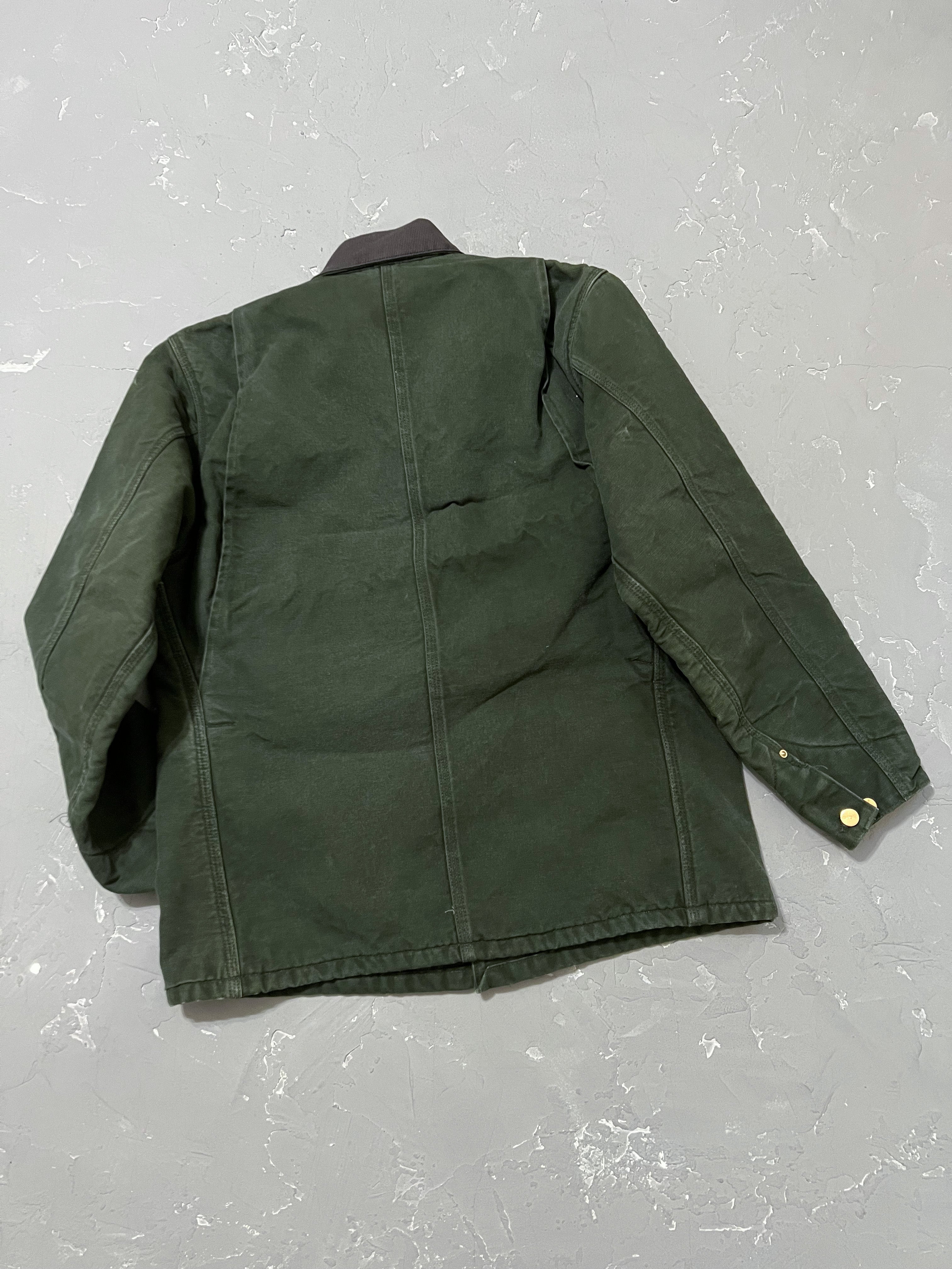 1980s Carhartt Spruce Green Blanket Lined Chore Jacket [M]